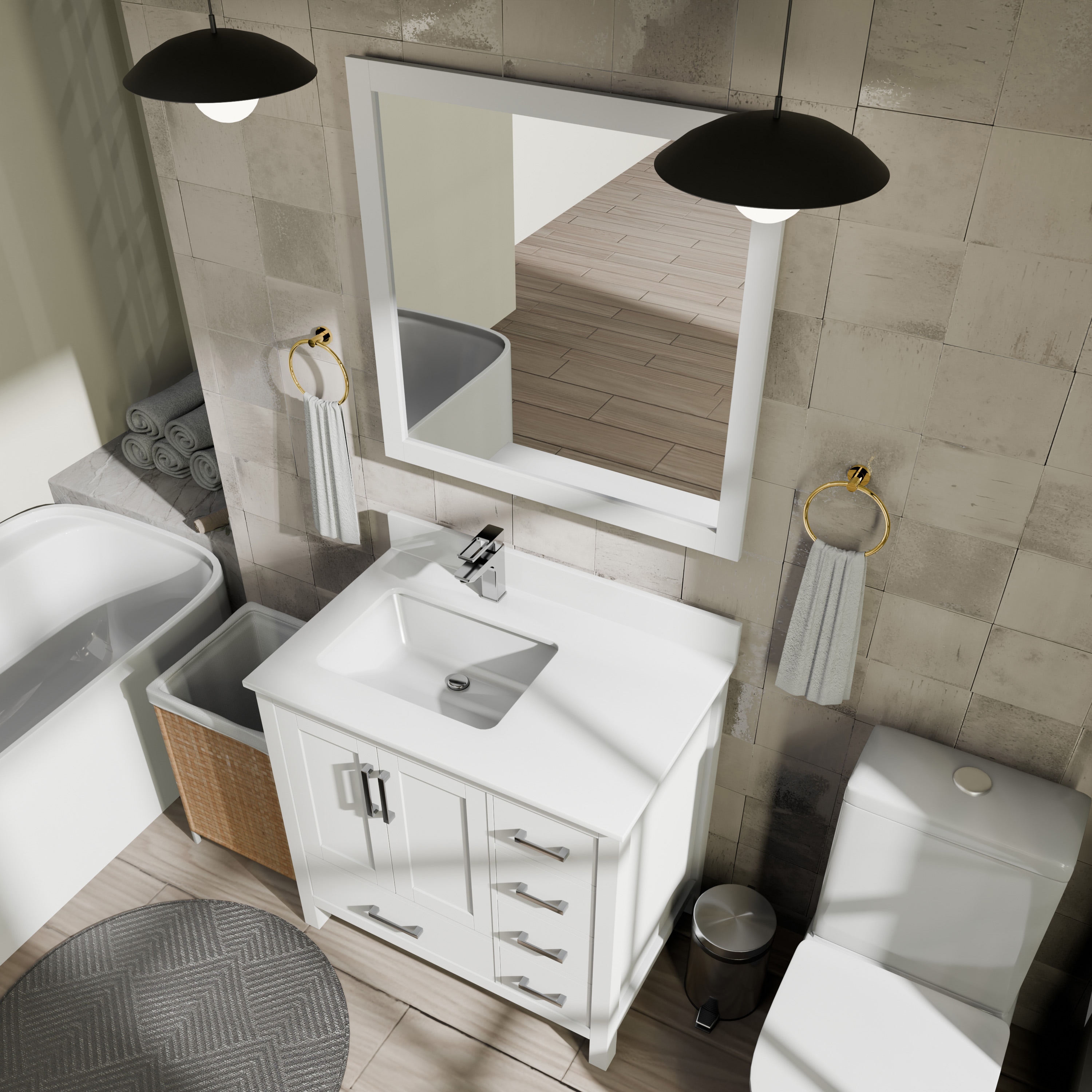 Lexora LVJ36SA310L Bath-Vanity-Combo - View #7