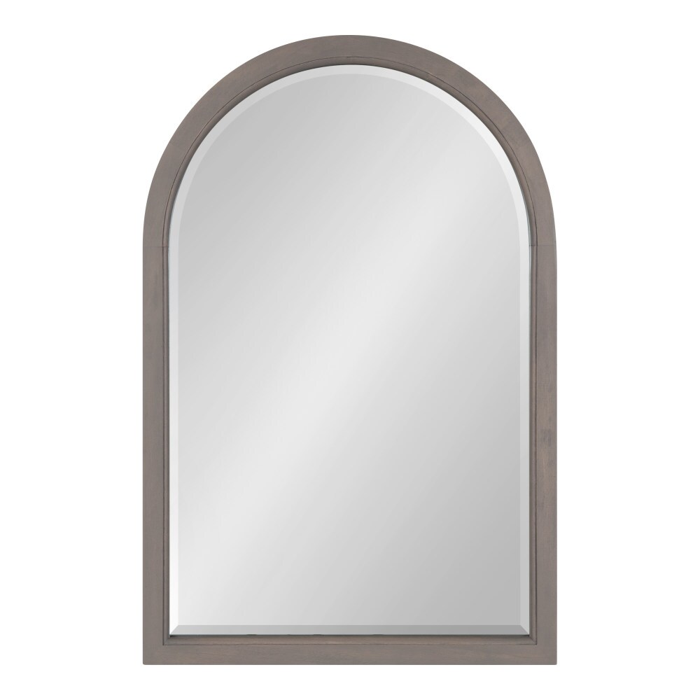 Kate and Laurel 20.00-in W x 30.00-in H Arch Gray Framed Wall Mirror