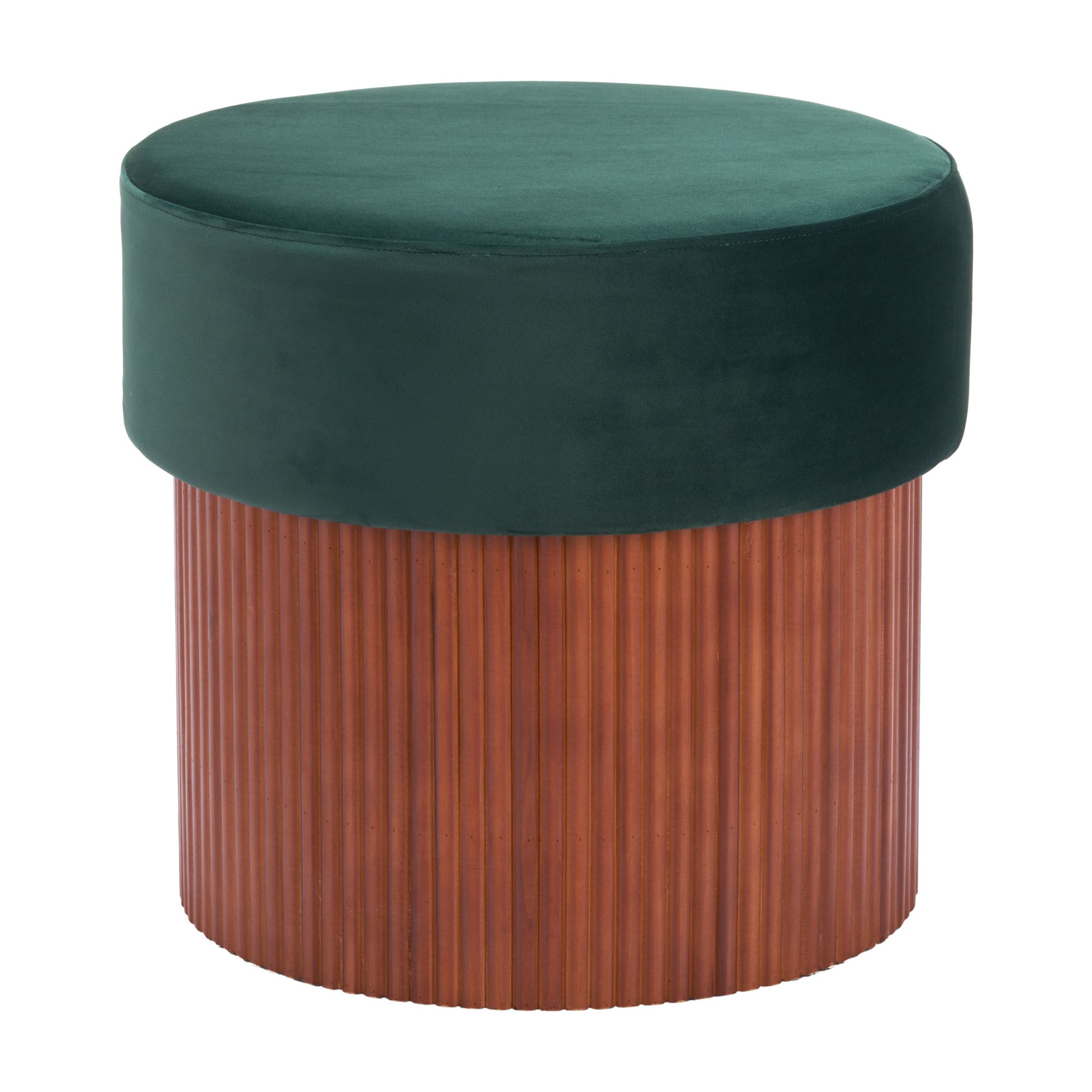 ZUO 110182 Modern Green Round Storage Ottoman