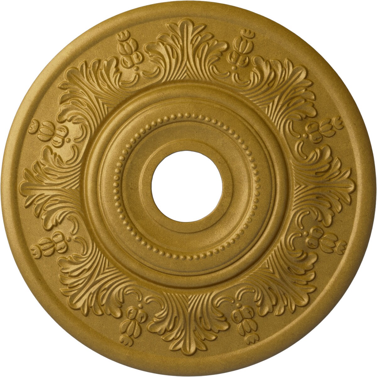 Ekena Millwork CM20VIPGS Vienna 20-in W x 20-in L Painted Pharaohs Gold Polyurethane Whole Ceiling Medallion