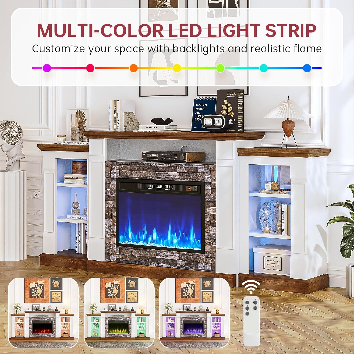 Bapipro TE33A70WB Electric-Fireplaces - View #5