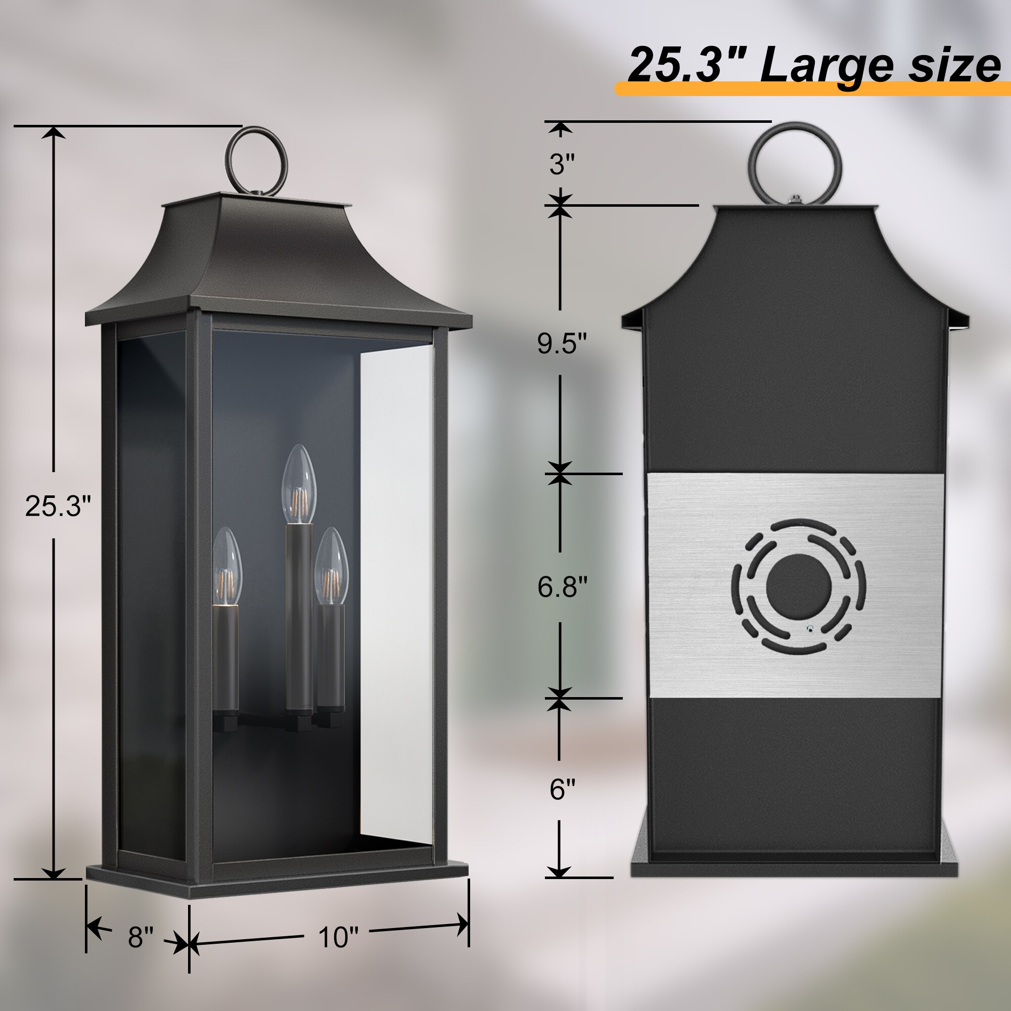 Maxax 7076-3BK Outdoor-Wall-Lighting - View #5