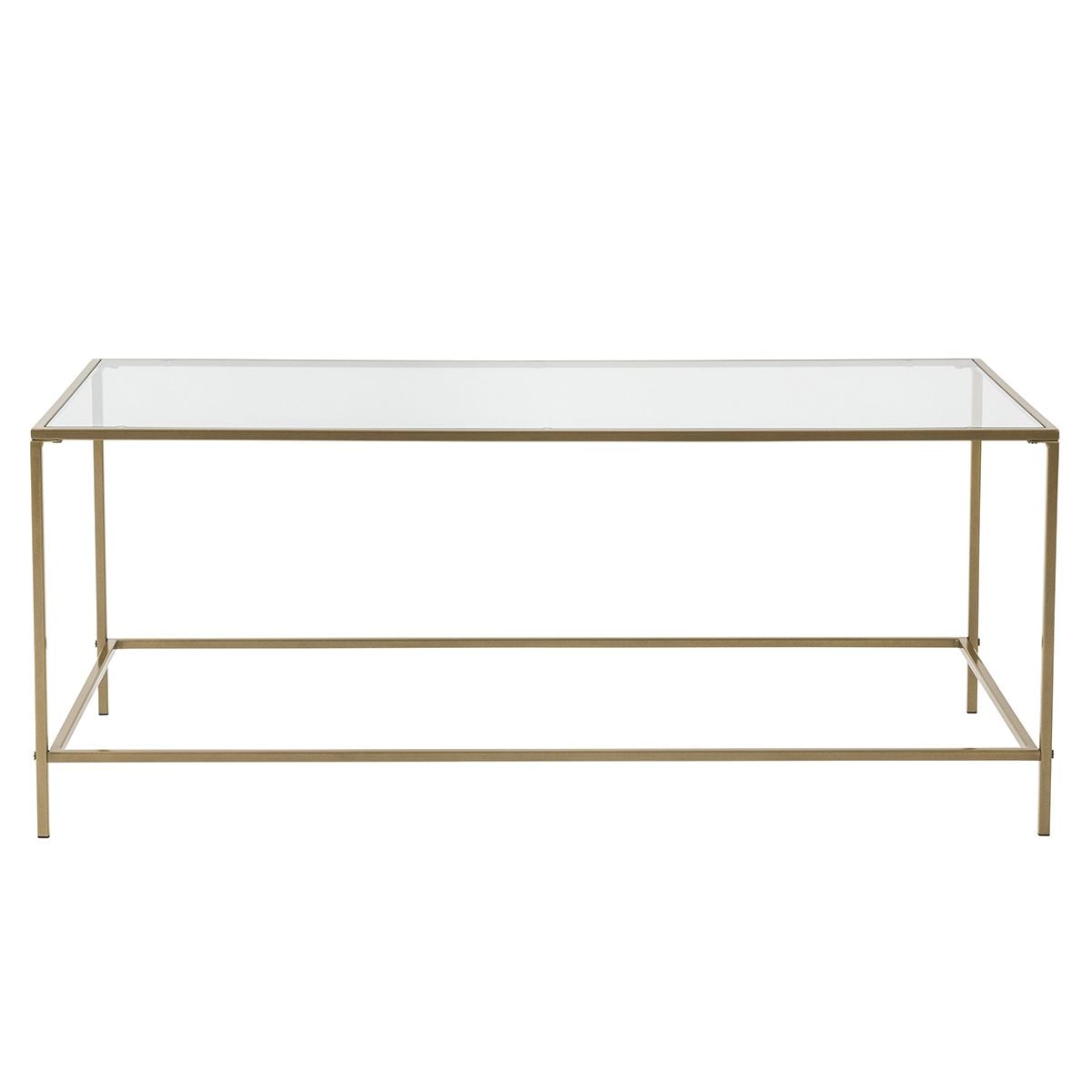 HomeRoots 370439 Amelia Tempered glass Glass Modern Coffee Table