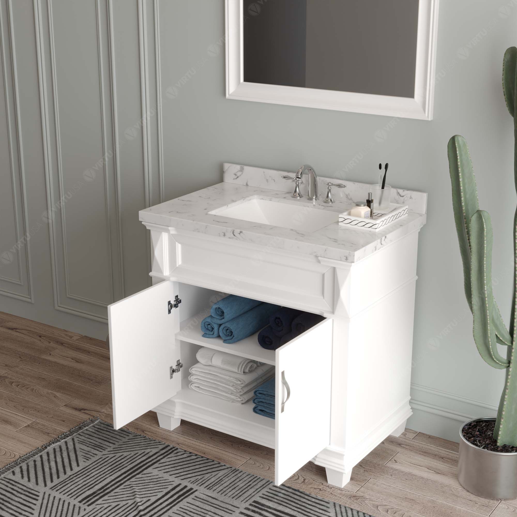 Virtu USA Victoria 36-in White Undermount Single Sink
