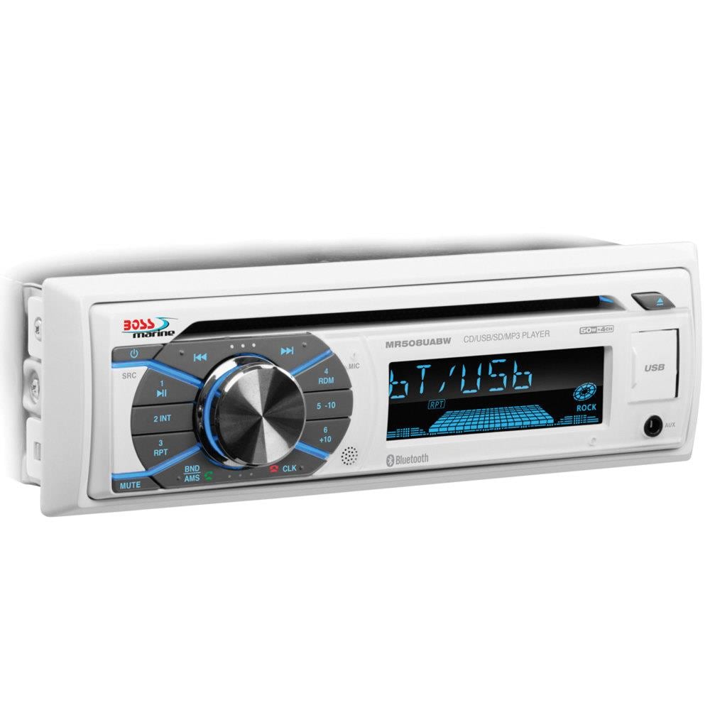 Audio Systems Single-DIN Player with Bluetooth - White the Boat Electronics & Accessories department at Lowes.com