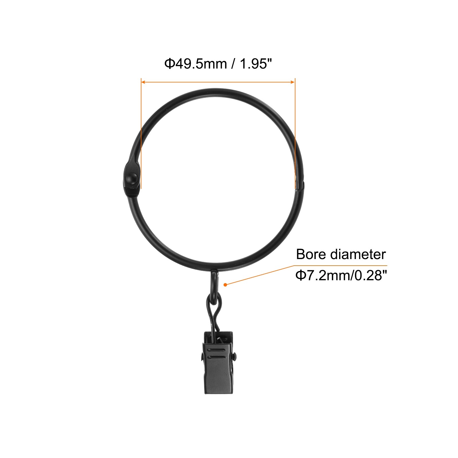 Unique Bargains S25093001UX7600 Curtain-Rings - View #2
