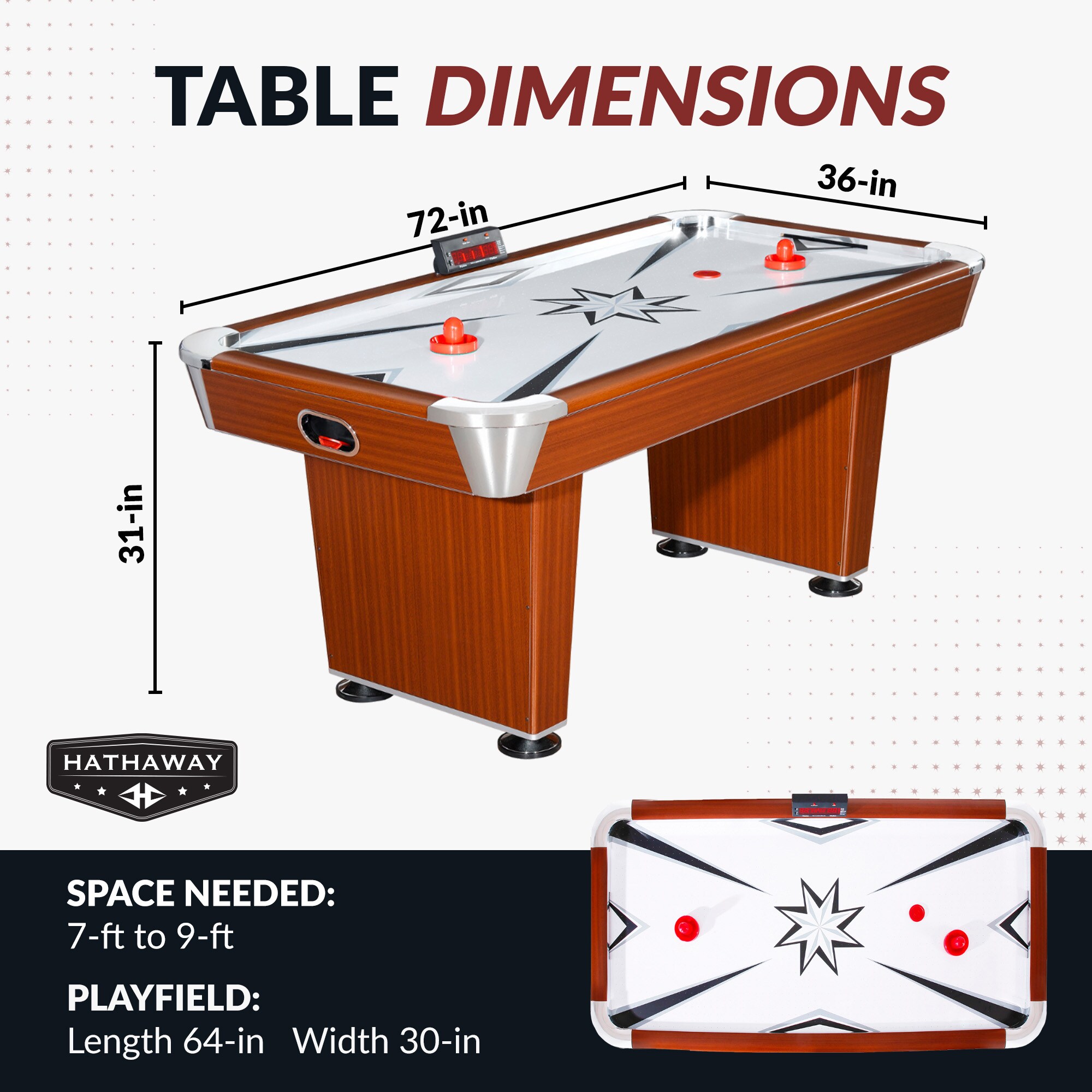 Hathaway BG1037 Air-Hockey-Tables - View #2