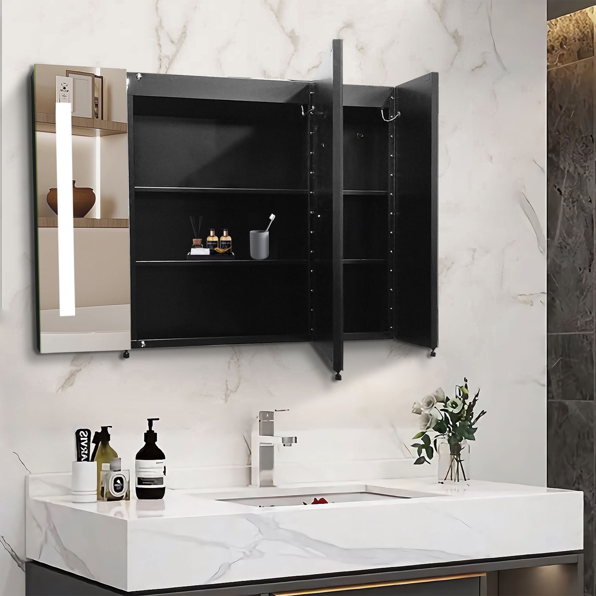 WELLFOR NIE-FR67375 Bathroom-Medicine-Cabinets - View #2