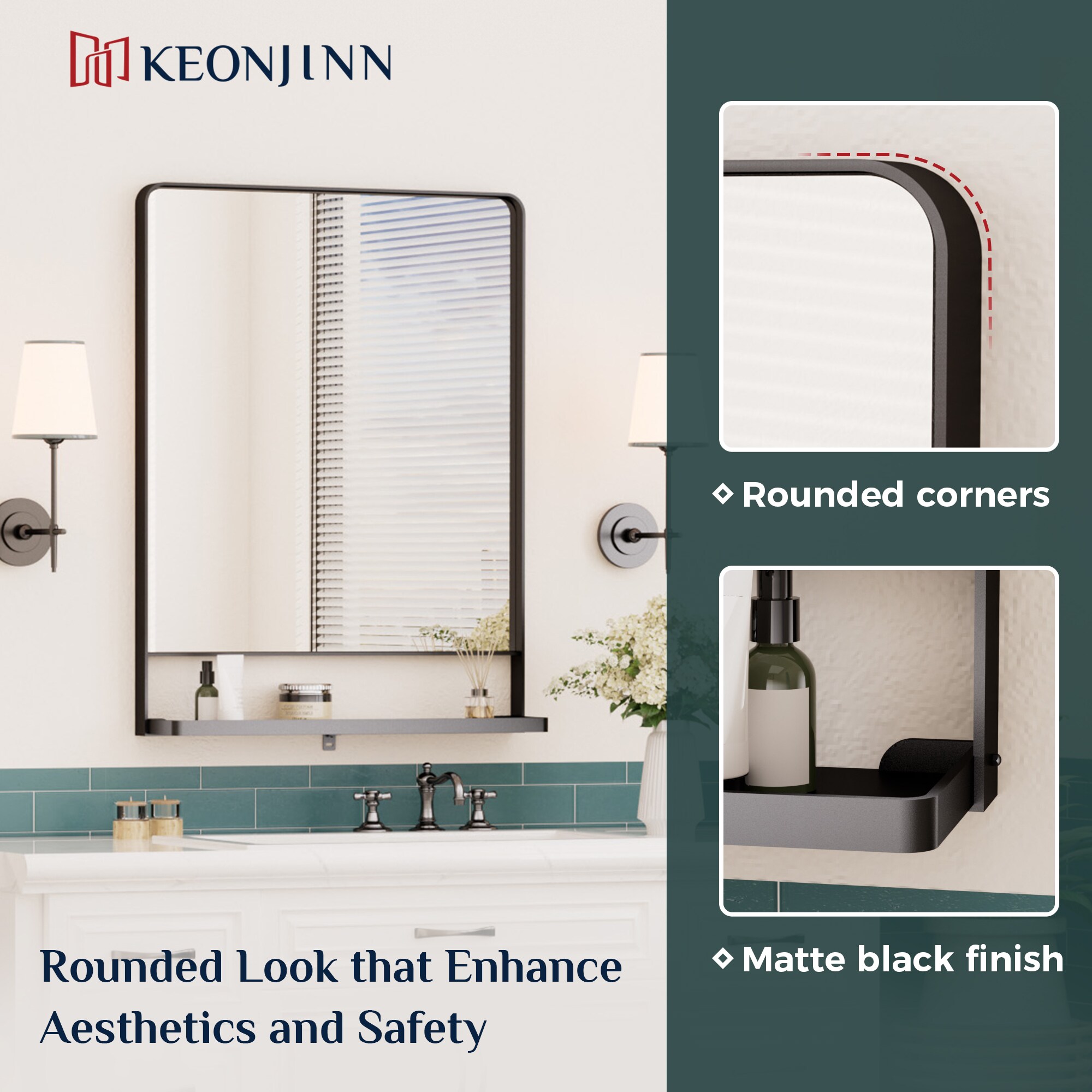 Keonjinn LW-JZ-ZWJJ-5576-BK Decor-Mirrors - View #4