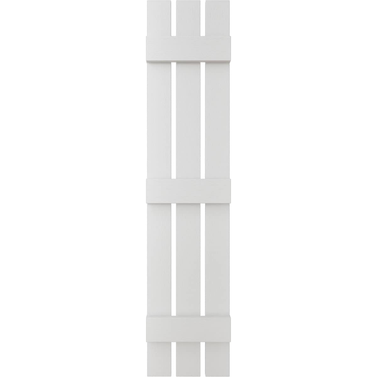 Ekena Millwork LS3S12X05500WH 12-in W x 55-in H White Paintable/Stainable Board and batten Spaced Exterior Shutters ( 2 -Pack )