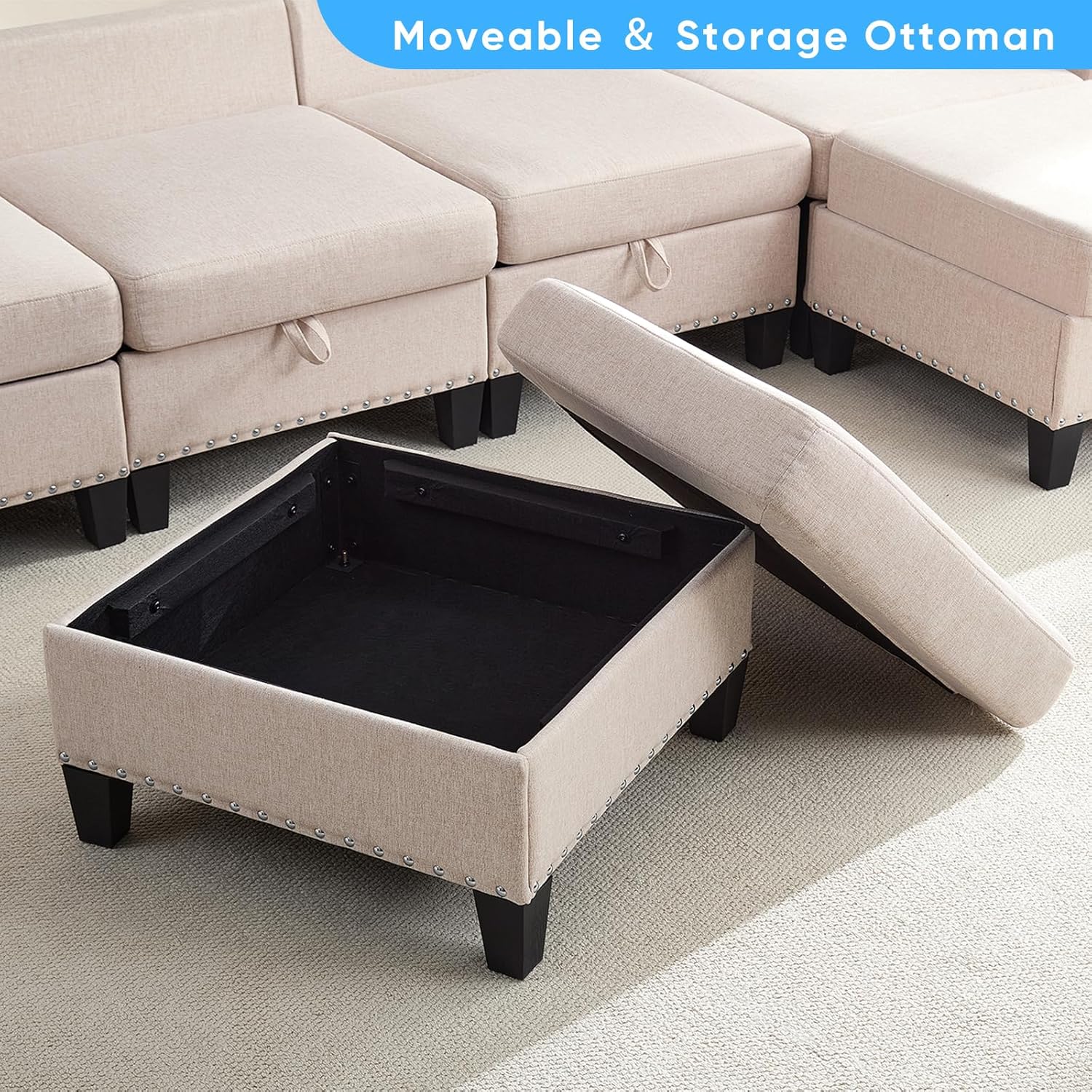 Mjkone LW11304-BEIGE Sofas-Loveseats - View #7