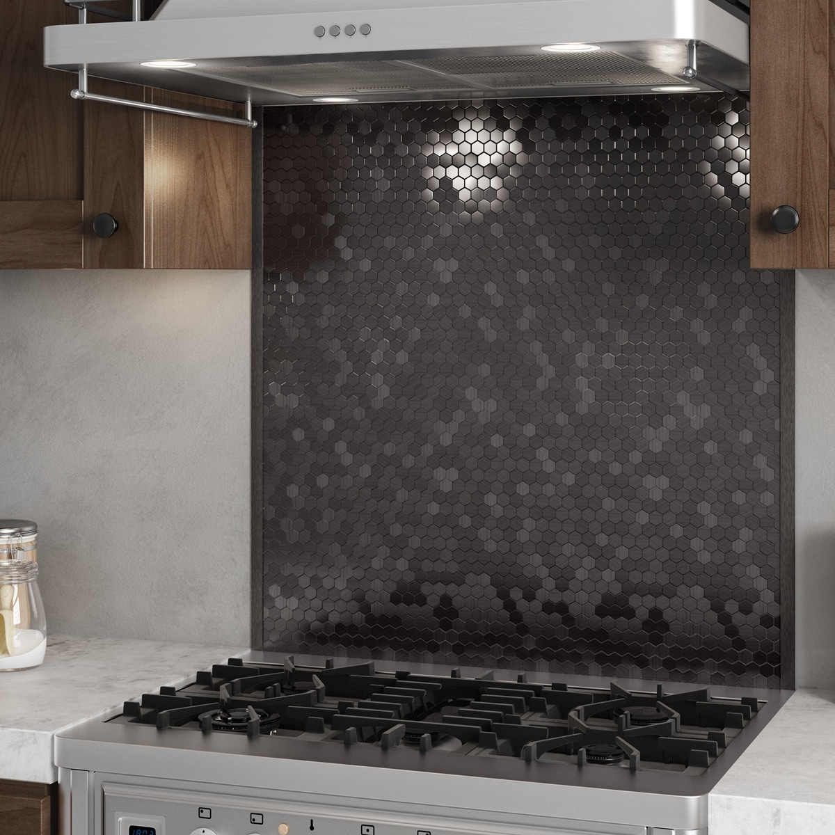 Inoxia 4.25-in x 30-in Stainless Steel Silver Backsplash Panels