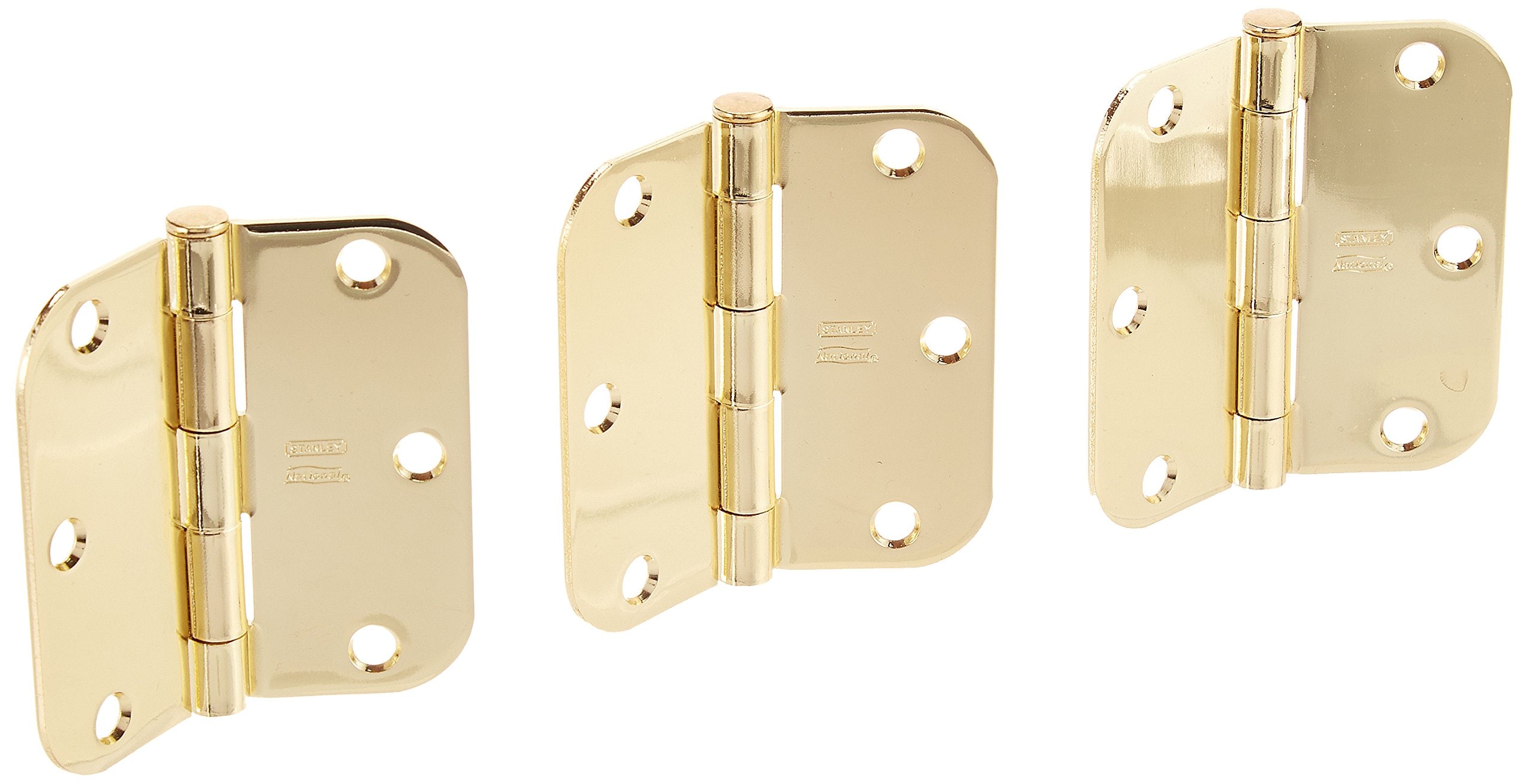 Spectrum Brands National Mfg N830-322 3.5 in Polished Brass Door Hinge 3-Pack #N830-322