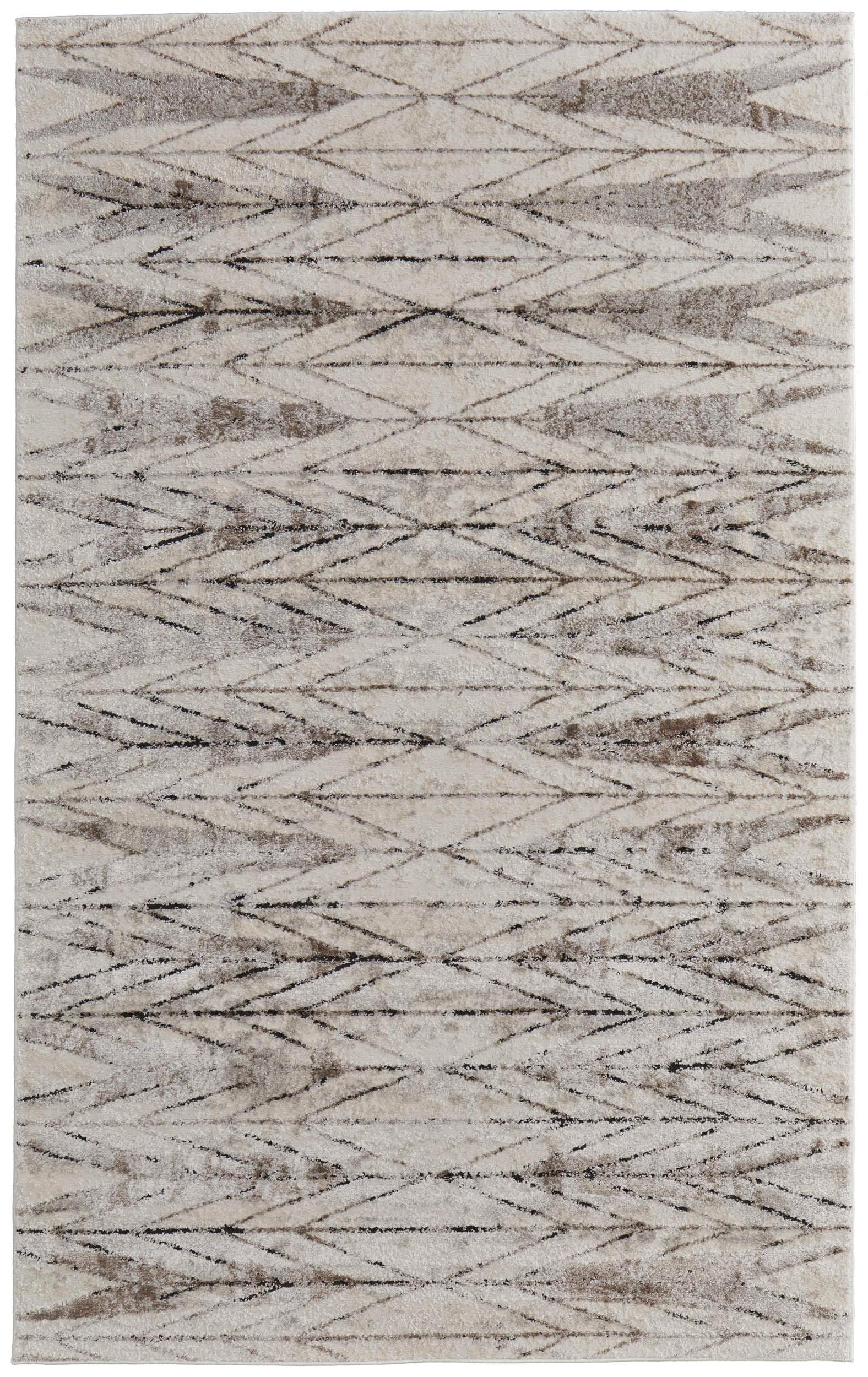Room Envy VNRR39NTBGEBRNI71 2 x 10 (ft) Loomed Polypropylene Ivory/Tan/Brown Rectangular Indoor Geometric Runner rug