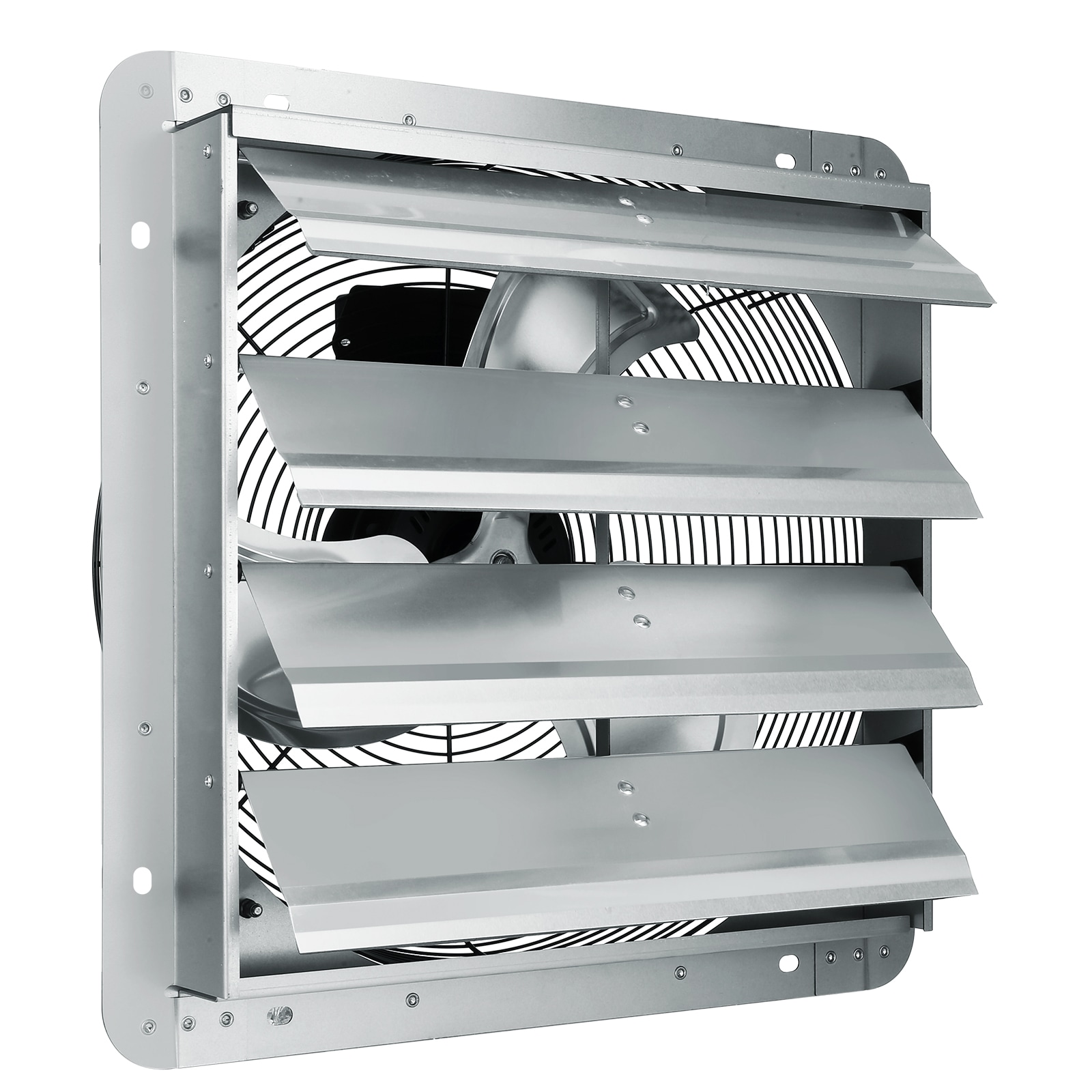 VIYET 20.87-in W x 20.87-in D x 10.63-in H Silver Aluminum Wall-Mounted Shutter Exhaust Fan with AC Motor and Automatic Louvers for Garage Attic Barn Greenhouse #VIYET-A-769616534735