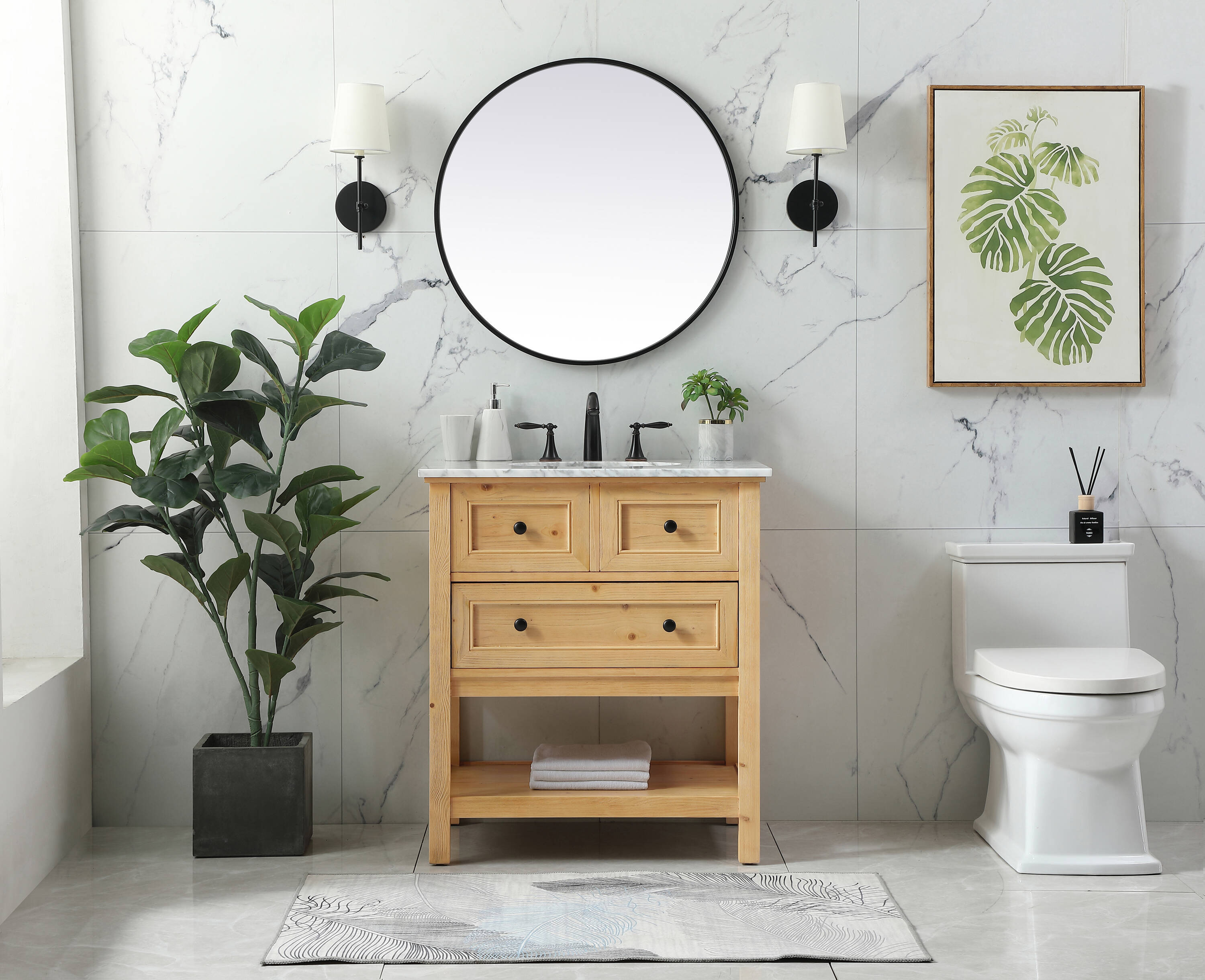Elegant Decor HF81090NW Bath-Vanity-Combo - View #5