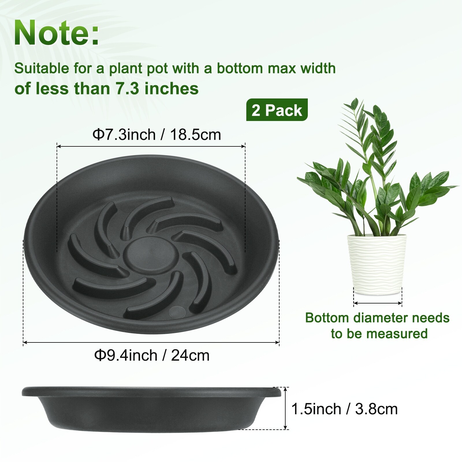 Unique Bargains S26081901UX1900 Plant-Saucers - View #3