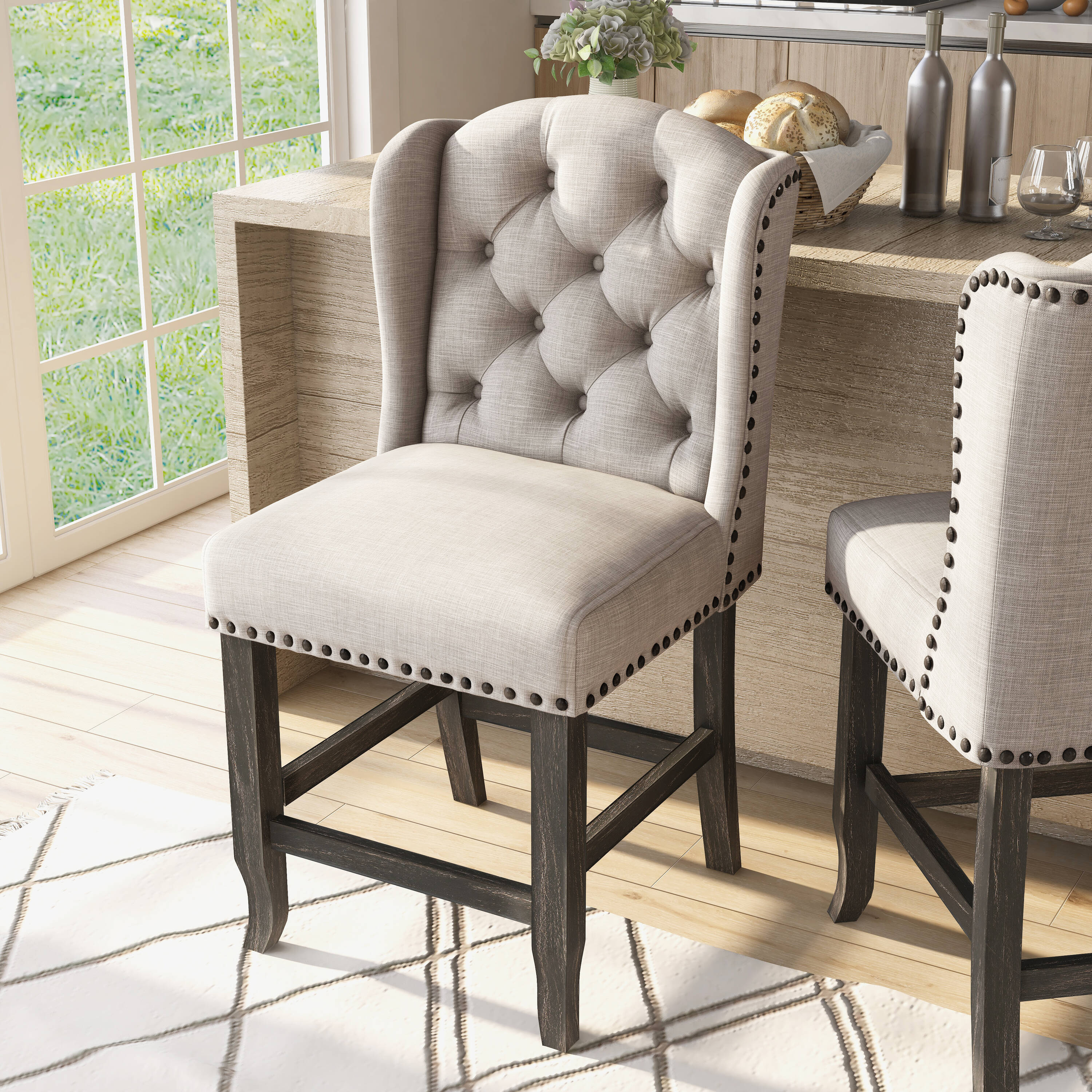Furniture of America IDF-3324BK-PCW stools - View #4