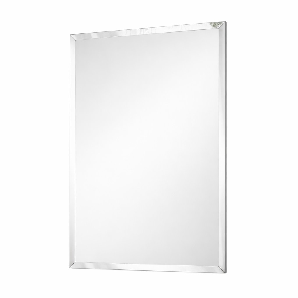 Aoibox  24 in W x 36 in H Rectangle Frameless Wall Mirror Beveled Edge Shatterproof Glass Bathroom Vanity