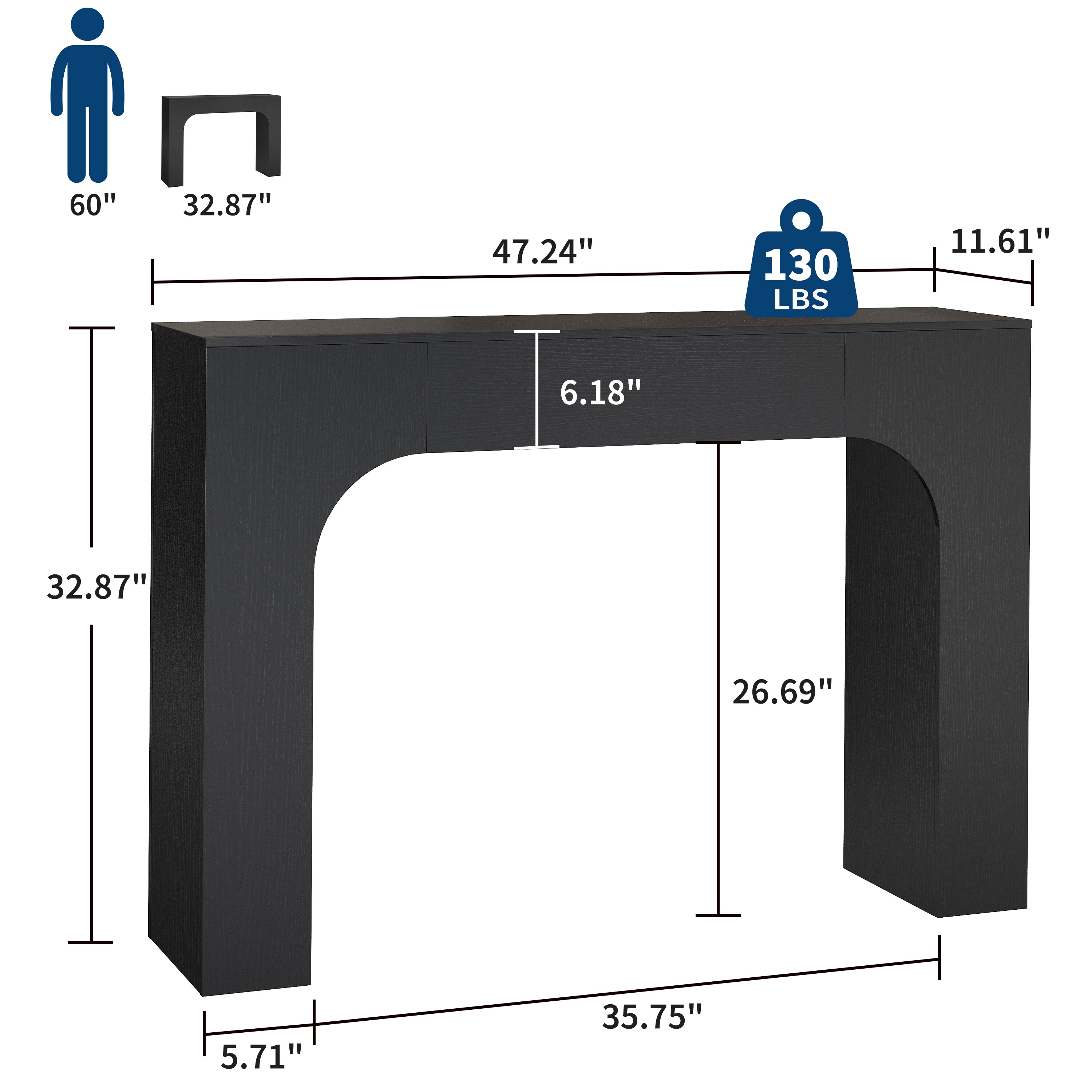 Garvee GA2608510SGAFVA Console-Sofa-Tables - View #2