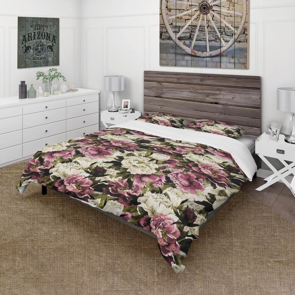 Designart BED19279-T 3 -Piece Pink Twin Duvet cover Set