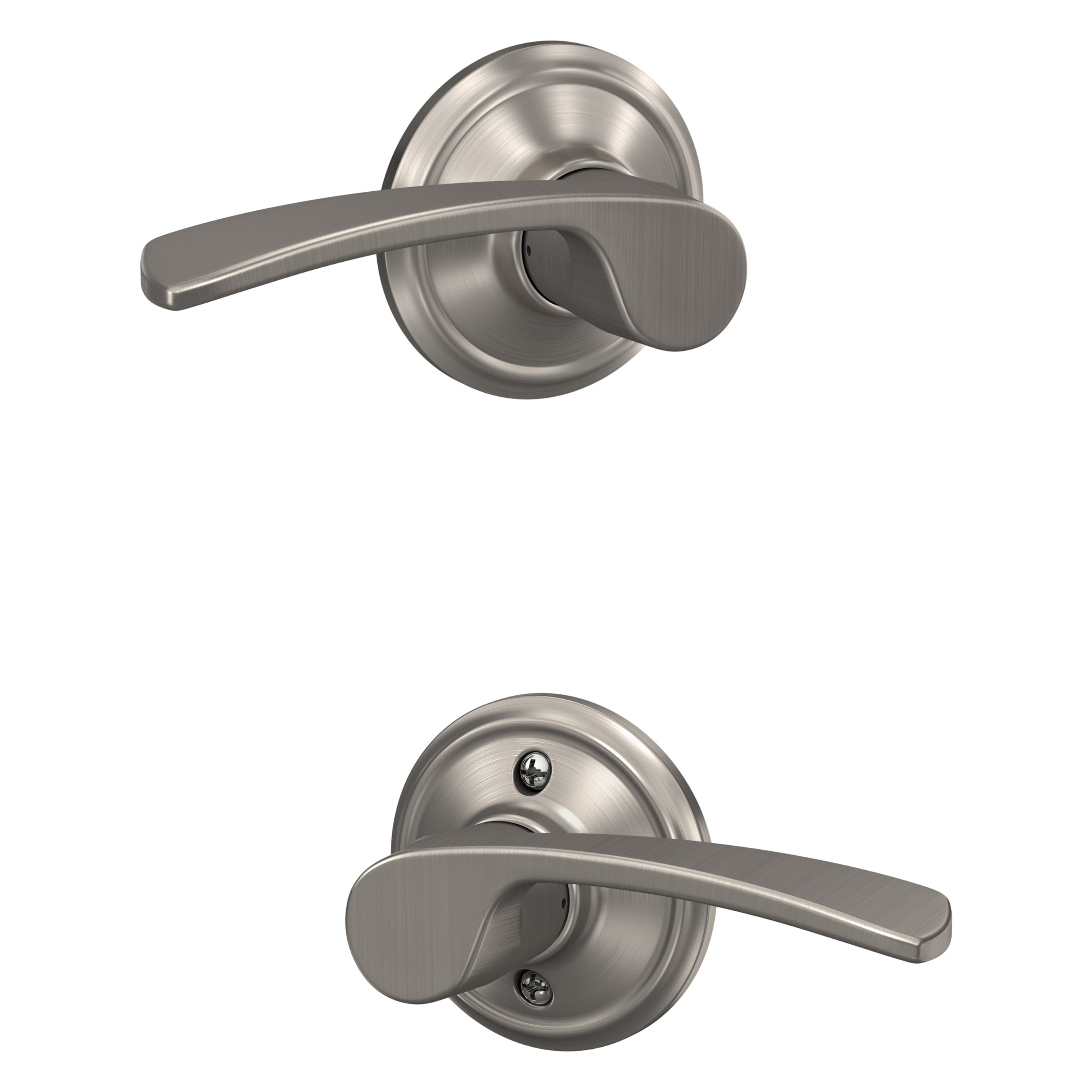 Schlage FA10 V MER 619 Merano Satin Nickel Interior Hall/Closet Passage Door Handle