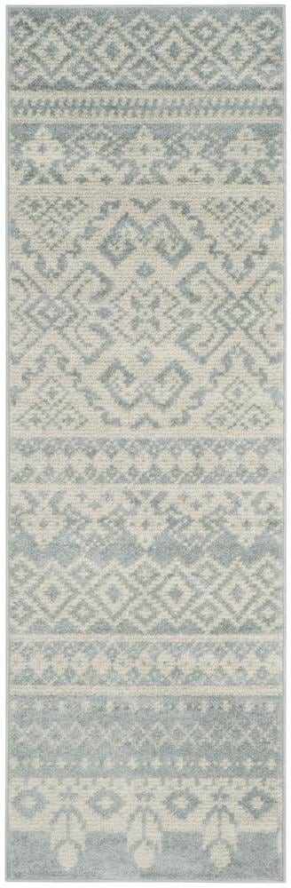 Safavieh ADR107T-210 Adirondack Taos 2 x 10 (ft) Loomed Polypropylene Slate/Ivory Rectangular Indoor Lodge Runner rug