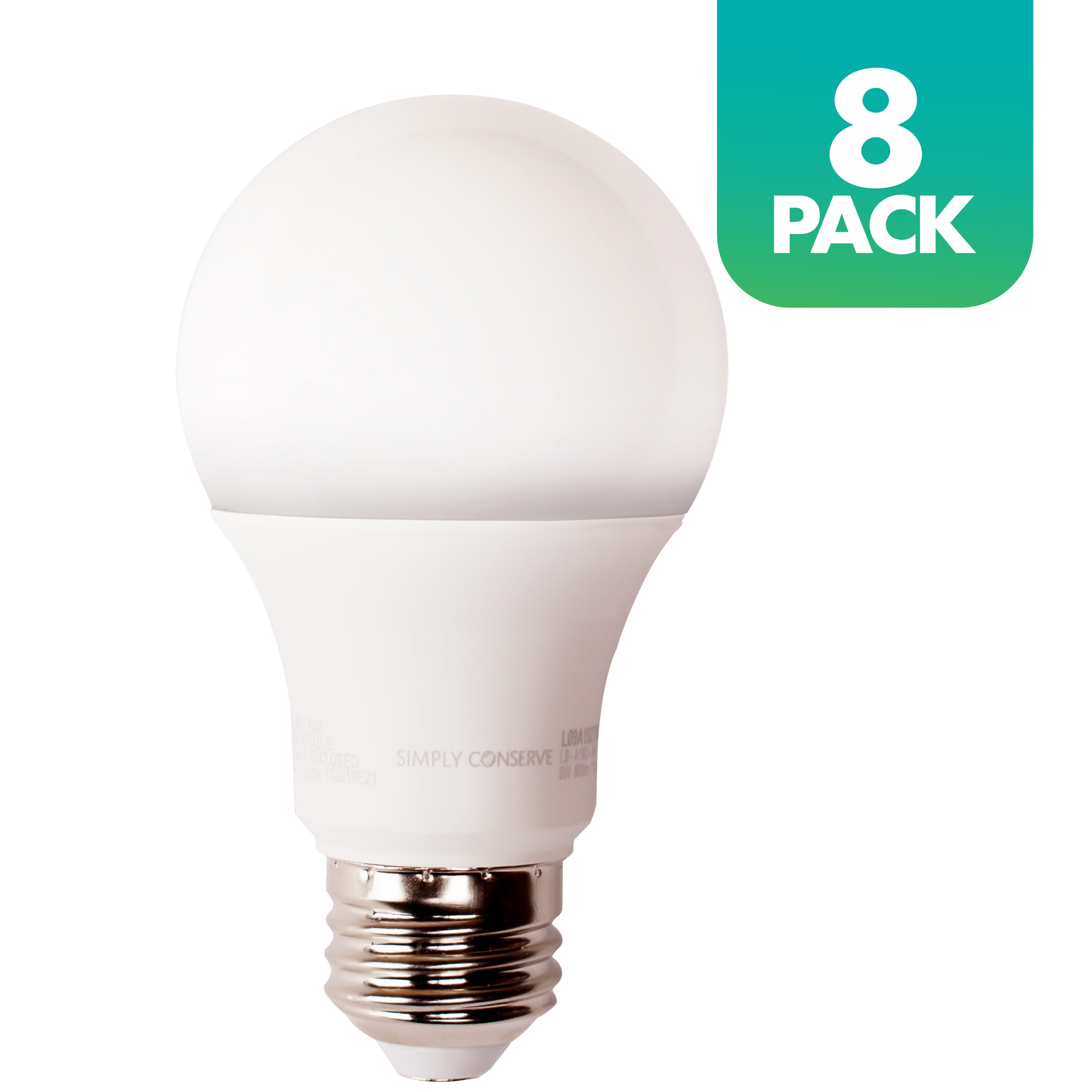 Simply Conserve ENERGY 100-Watt EQ A19 Soft White Medium Base (e-26) Dimmable LED Light Bulb (8-Pack) in the General Purpose LED Light Bulbs department at Lowes.com