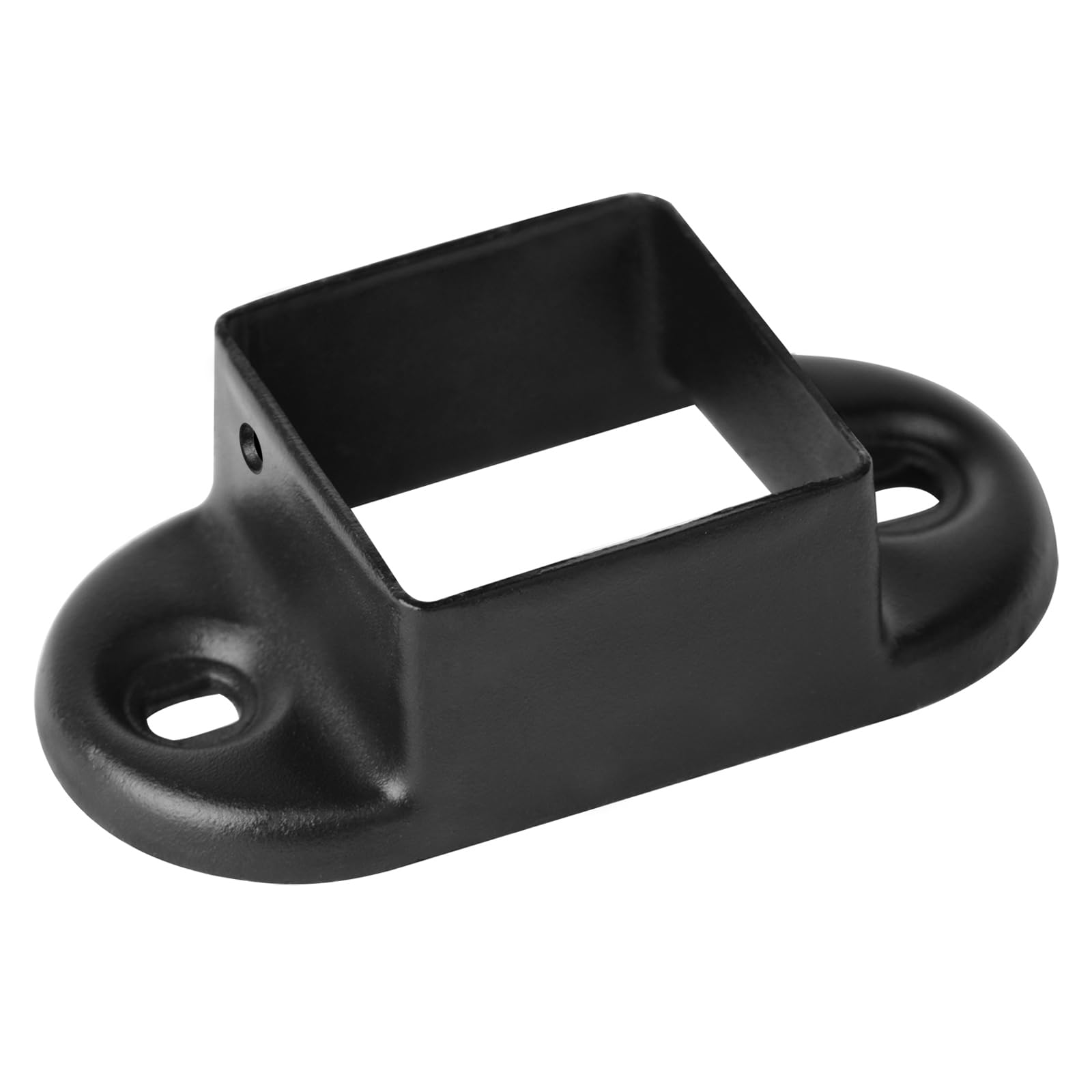 DYRCJ  10 Pack Black Square Post Flange Base Fits One and One Half by One and One Half Square Tube Floor Anchor Connector Wall Mount Deck