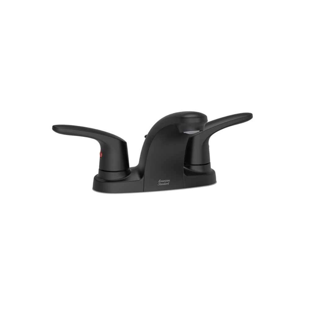 American Standard 7075205.243 Colony Pro Matte Black 2-hole 2-handle WaterSense Low-arc Residential Handle Bathroom Sink Faucet
