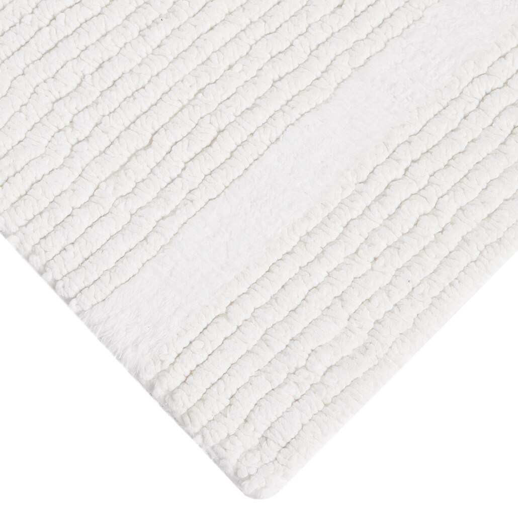 allen + roth 24-in x 24-in Off White Cotton Bath Mat in the