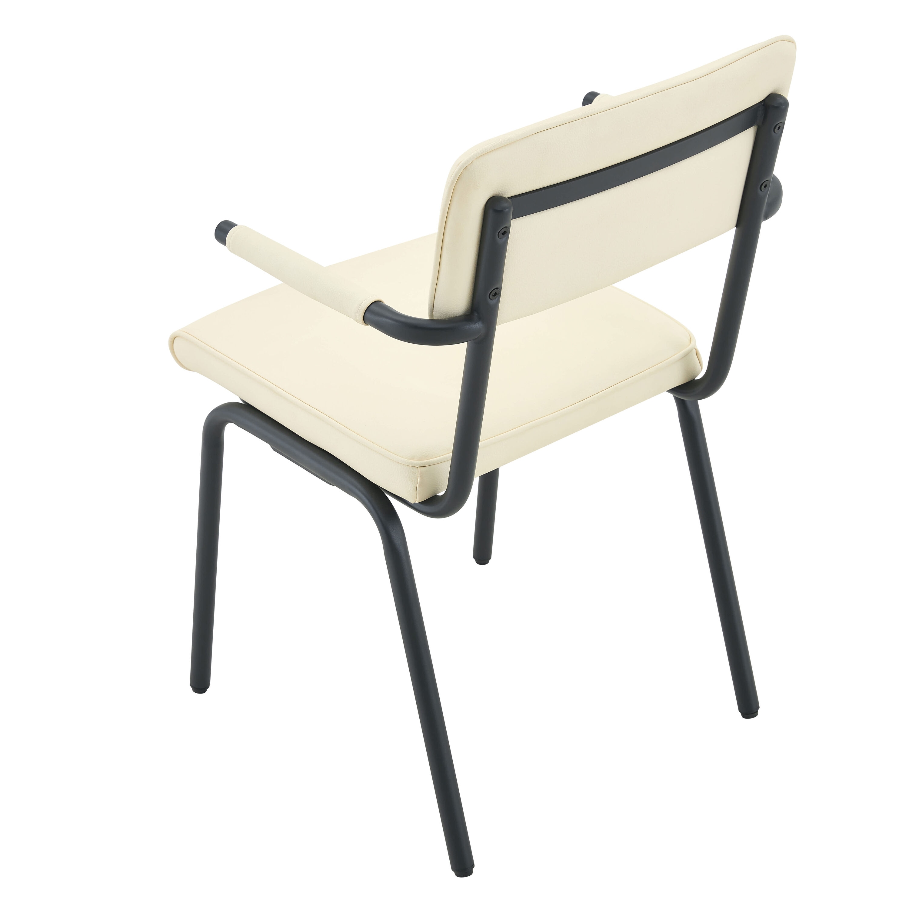 Vynxaria Dining Chairs Set of 4 Hangable Upholstered Chairs Premium PU ...