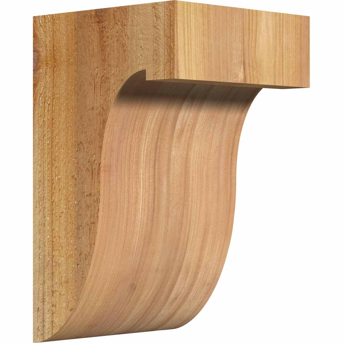 Ekena Millwork COR06X06X10DEL00RWR 6-in x 6-in x 10-in Del monte Unfinished Western red cedar Wood Paintable/Stainable Corbel