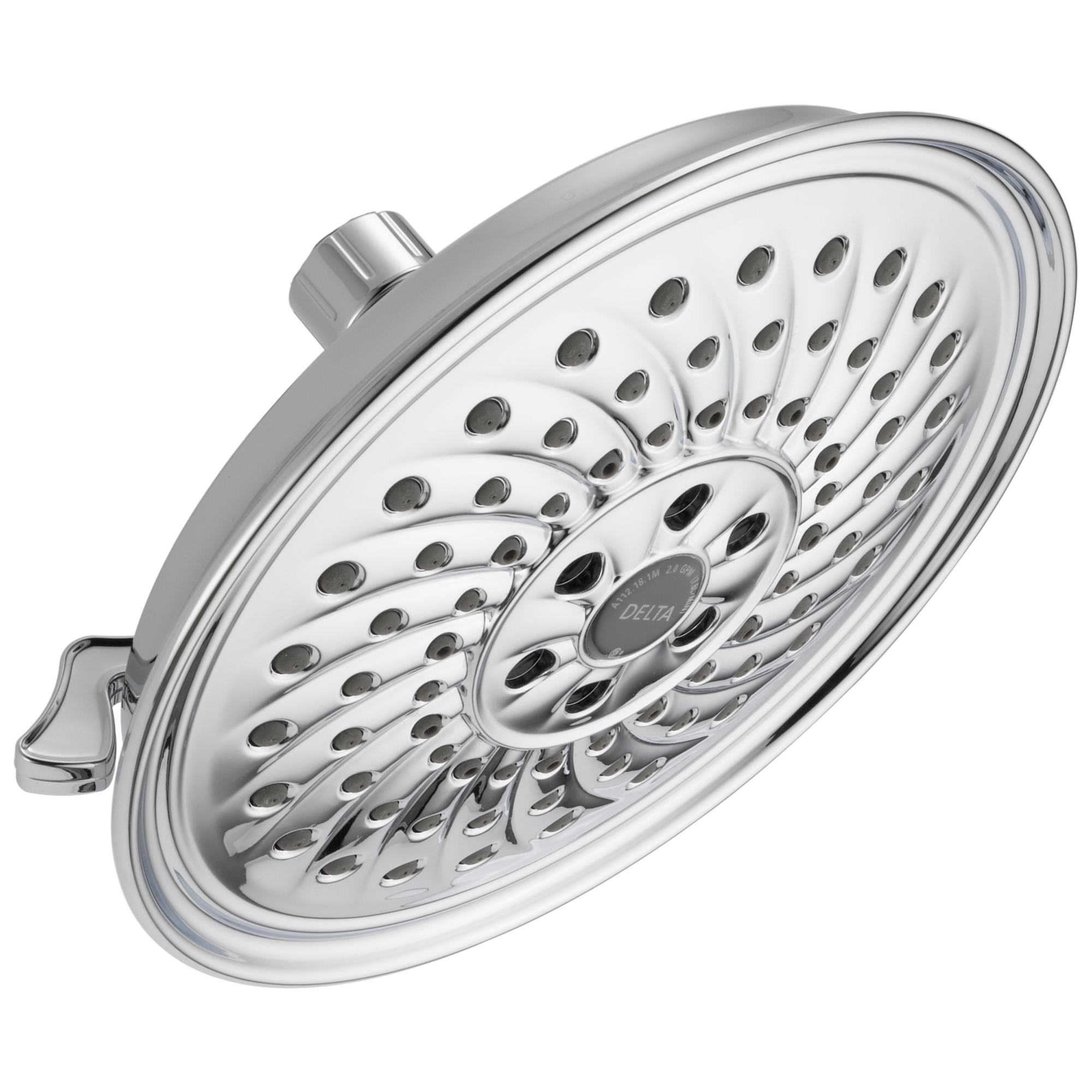 Delta 52687 Universal Showering Components 3.0 -Spray Chrome 8.25-in Round Fixed High Pressure Rain Shower Head 1.75 GPM