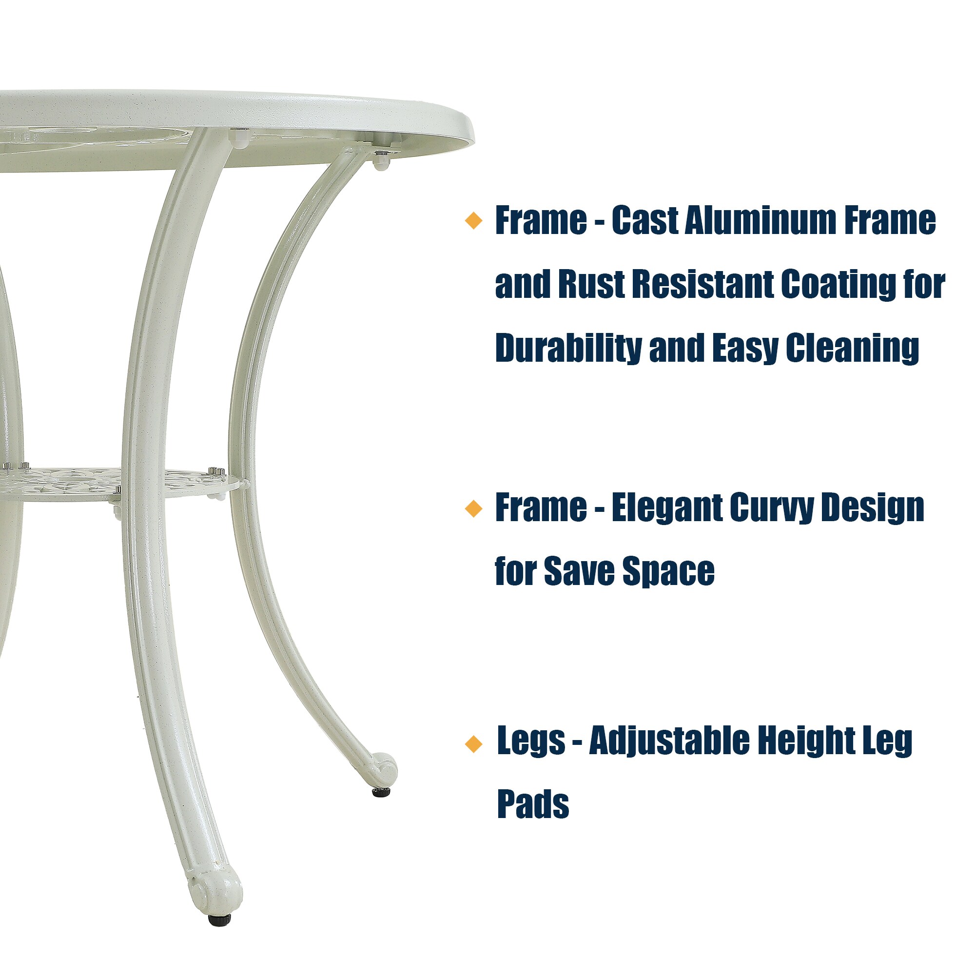 Mondawe MO6058T-WH Patio-Tables - View #5