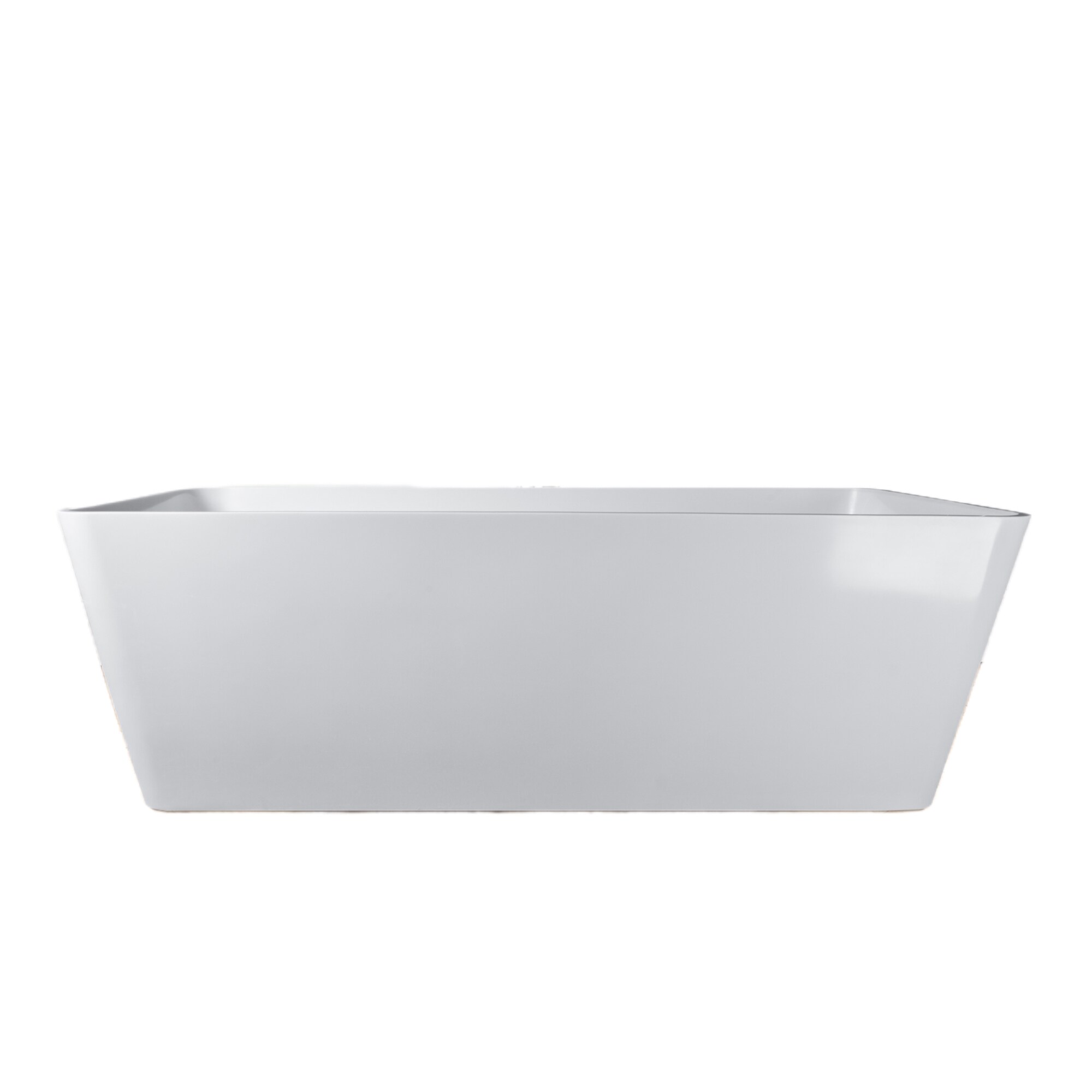 59'' x 30'' Matte White Solid Surface Freestanding Bathtub