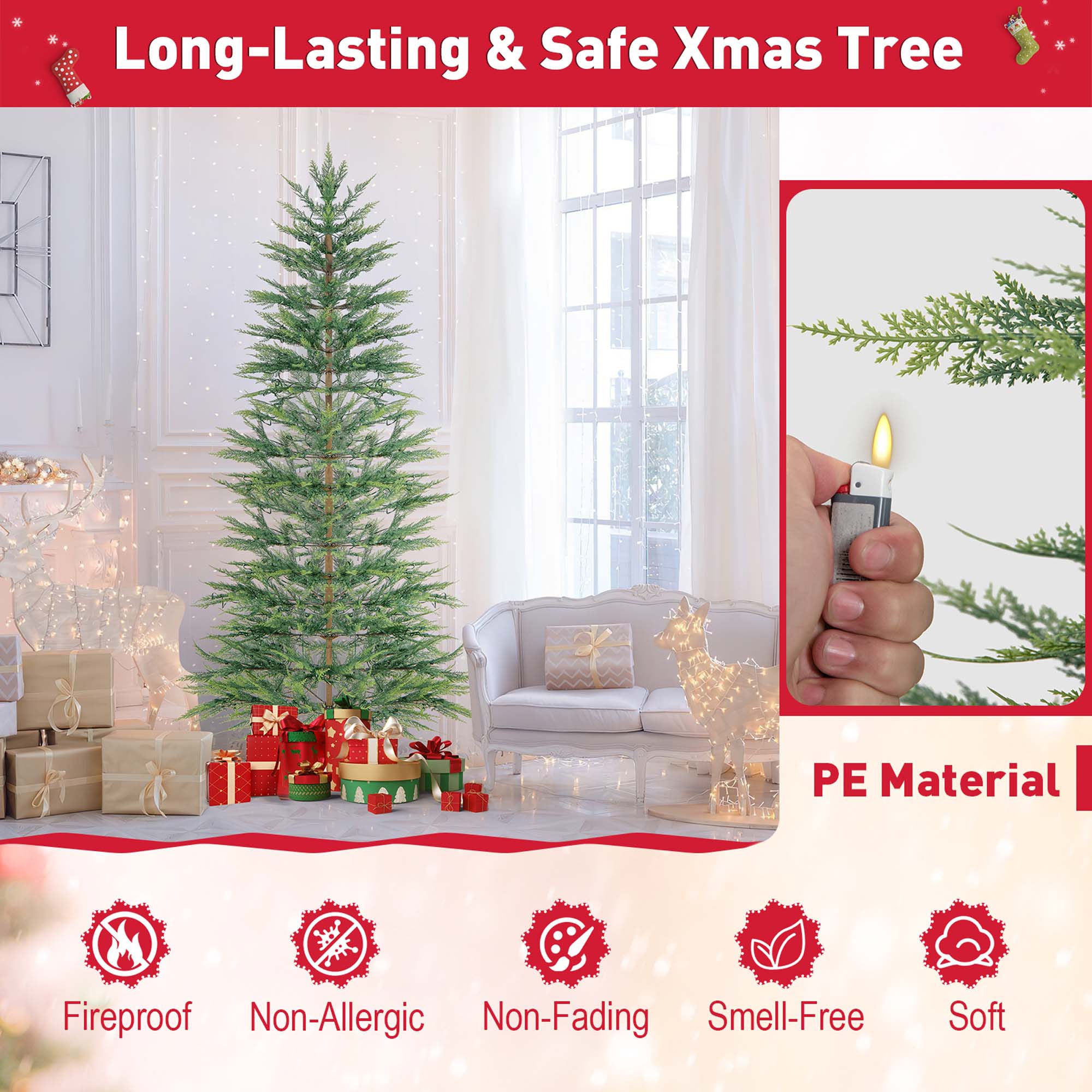Costway LWS00785 Artificial-Christmas-Trees - View #5