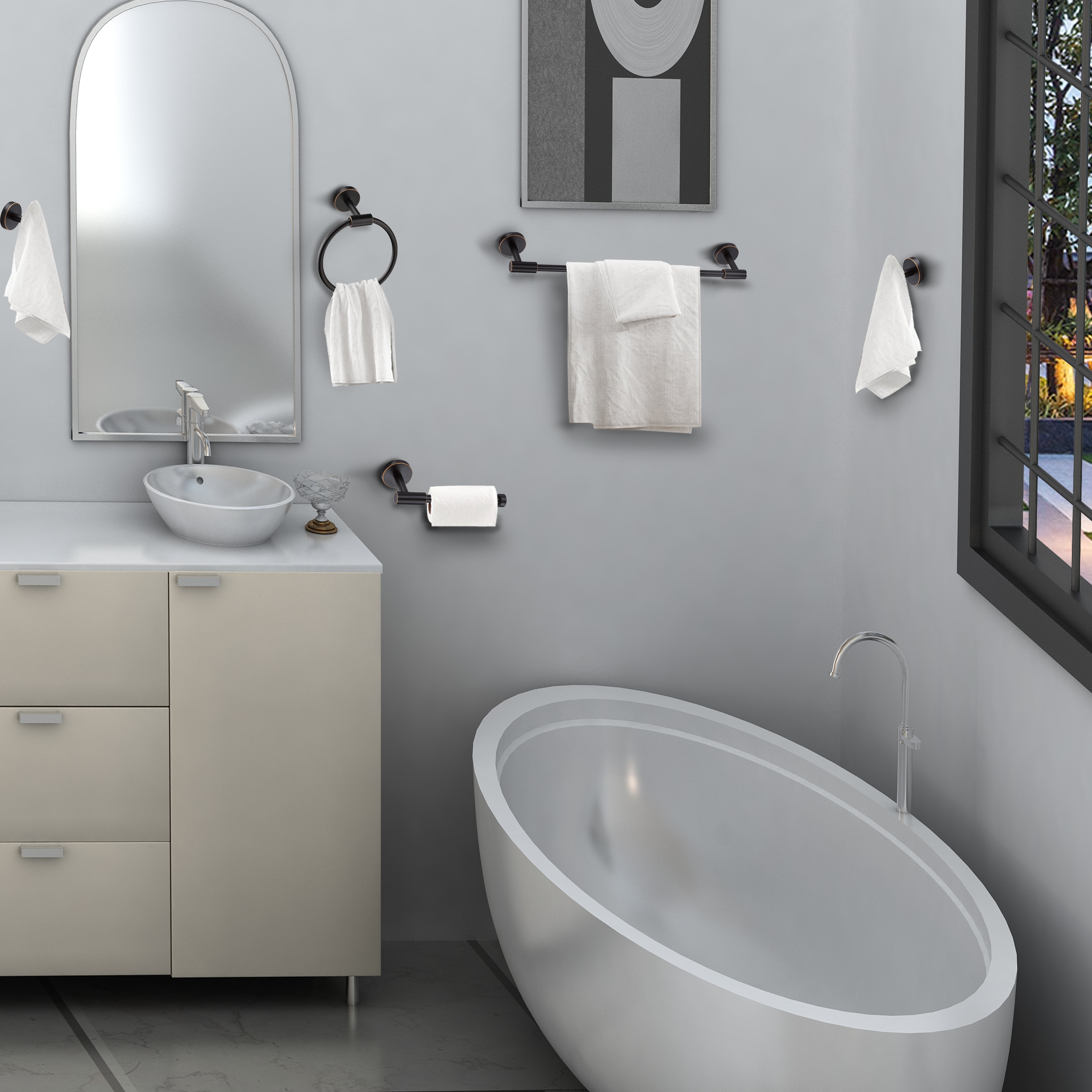 FAYMART LIGHTING FLB16918-TB-ORB Decorative-Bath-Hardware-Kits - View #7