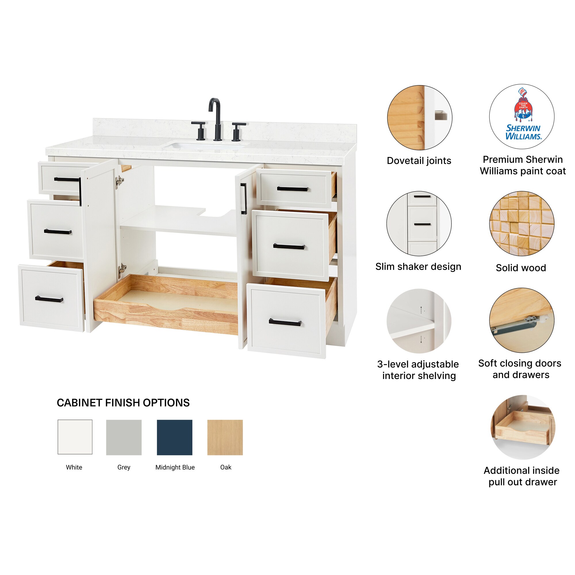 ARIEL K60CQRVOWHT Bath-Vanity-Combo - View #5