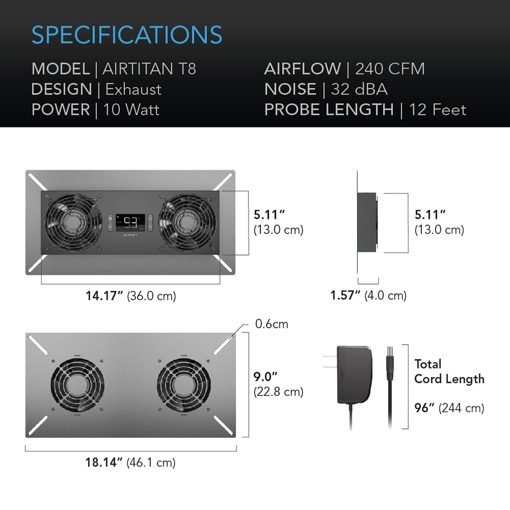 AC Infinity AC-ATT8 Wall-Mounted-Fans - View #6