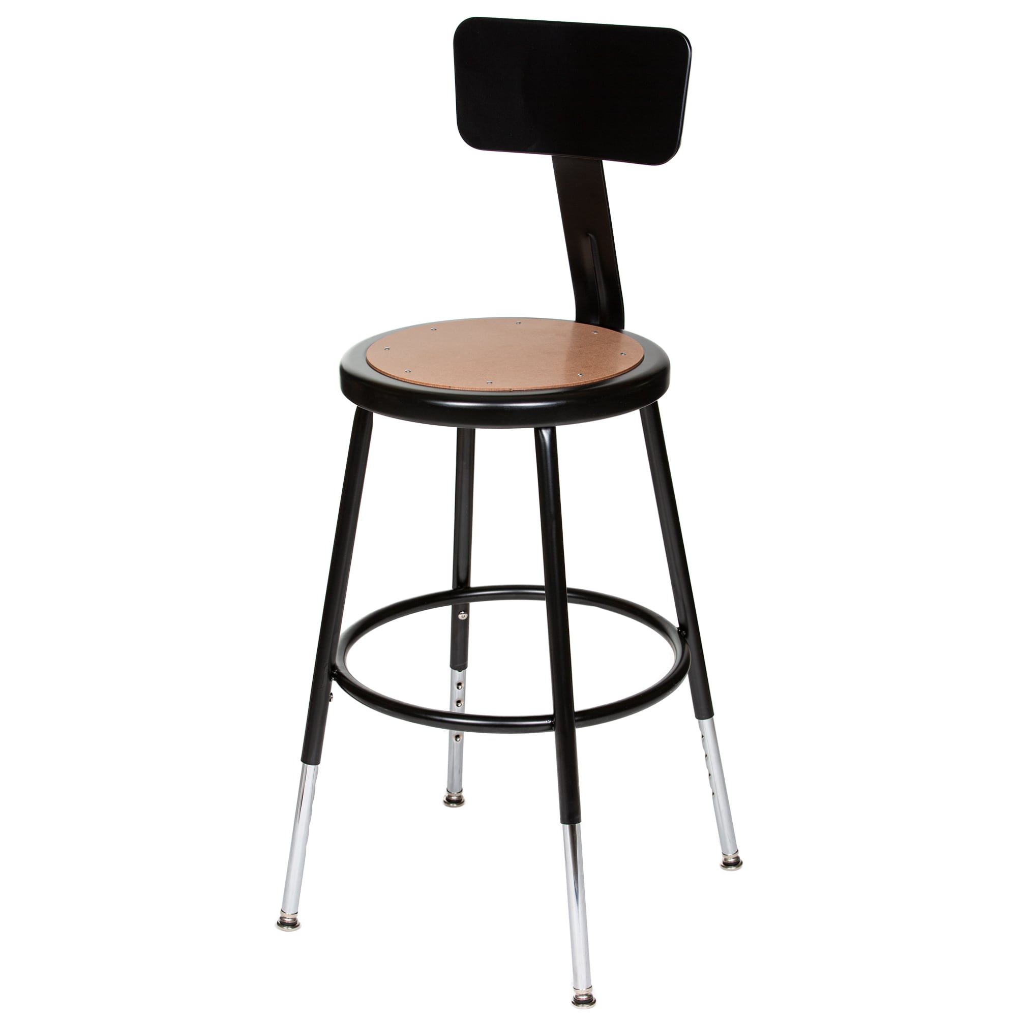 Hampden Furnishings Flynn 18 Inch Stool with Backrest and Footrest Ring ...