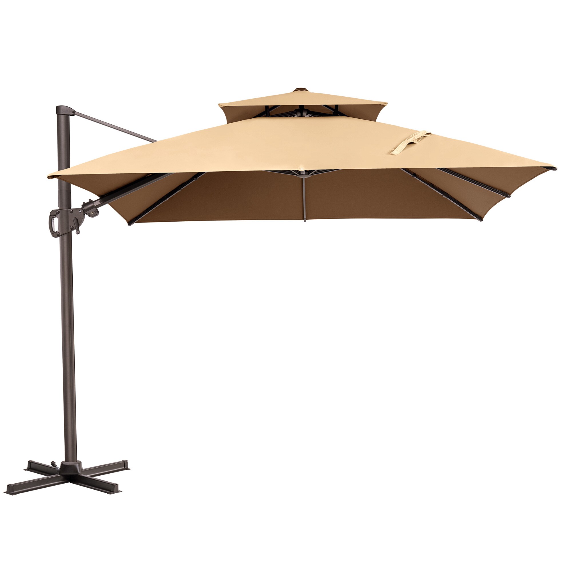 Pellebant 10-ft Steel Square Cantilever Patio Umbrella in the Patio ...