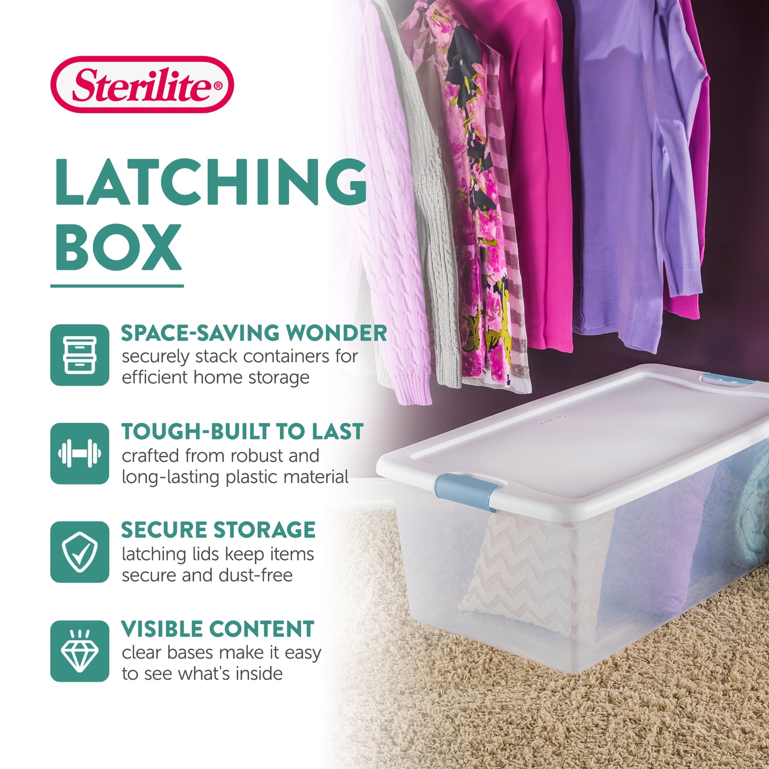 Sterilite 108713 Plastic-Storage-Totes - View #3