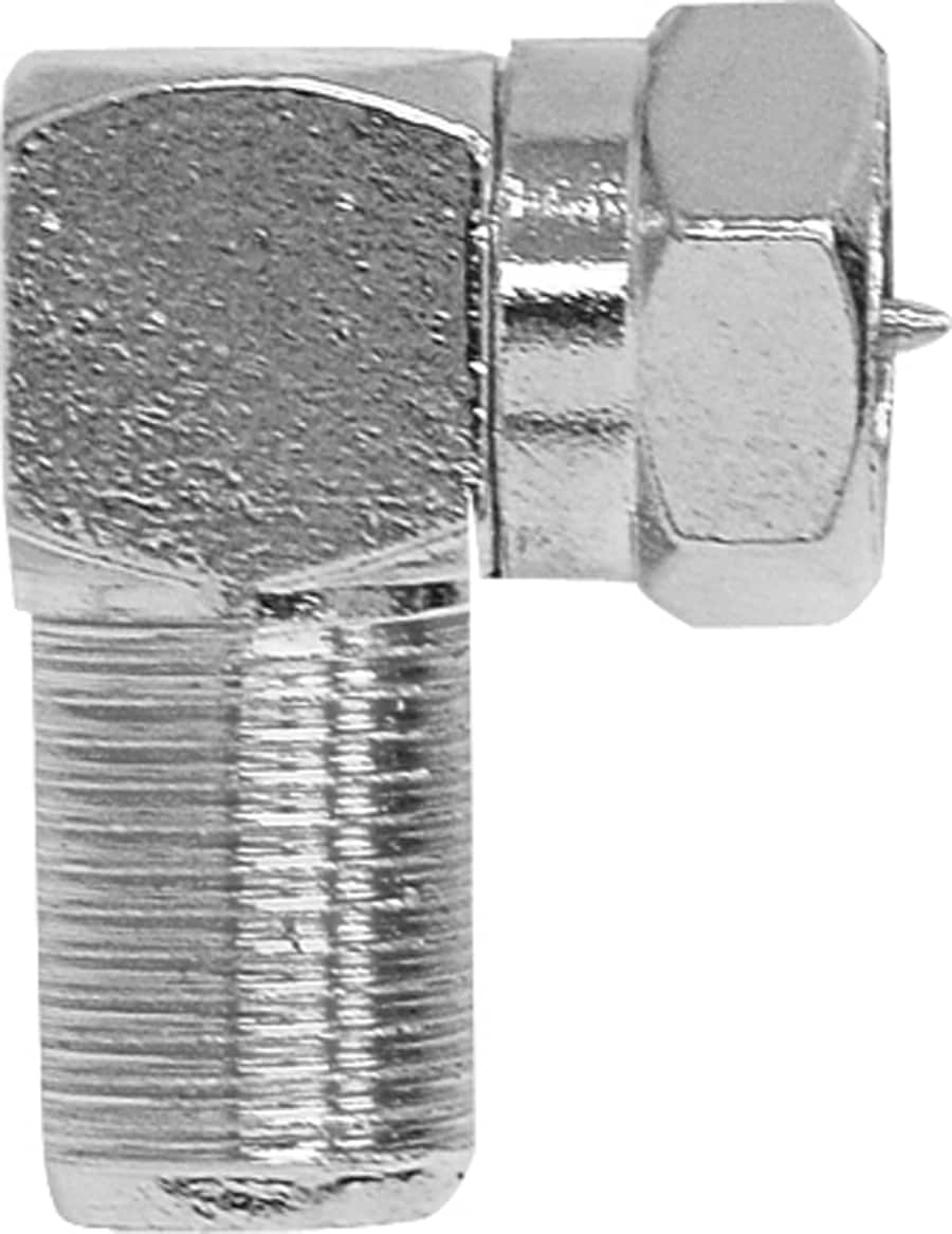 GE 73317 Nickel Right angle screw-on F-connector