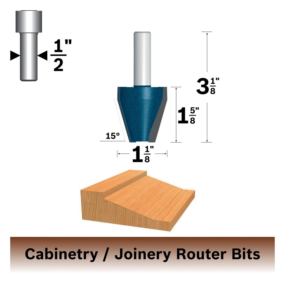Bosch 1-1/8-in Carbide-Tipped Vertical Raised Panel Router Bit