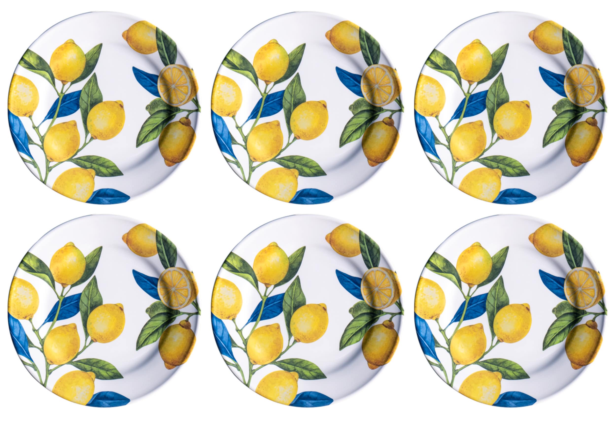 TarHong Lemon Orchard NewWave Melamine Dinner Plate - Yellow - Set of 6