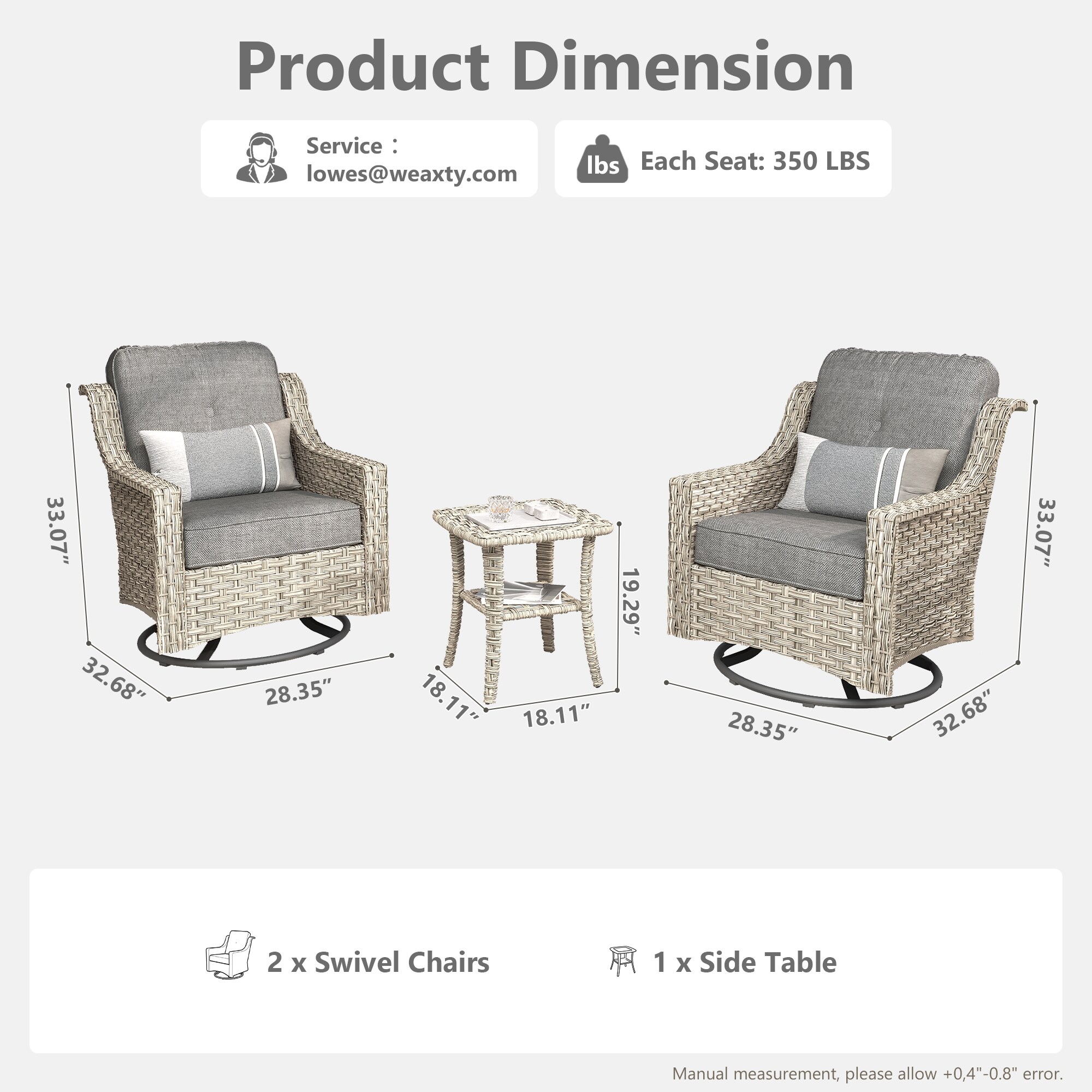 weaxty HMBPADYZ200S3 Patio-Chairs - View #7