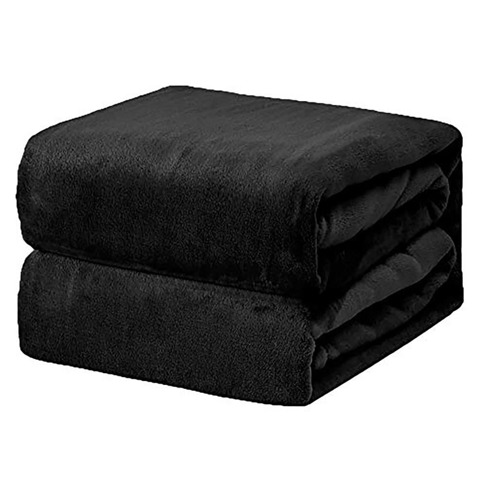 NexHome 90012 Black 50-in x 60-in Polyester Blanket