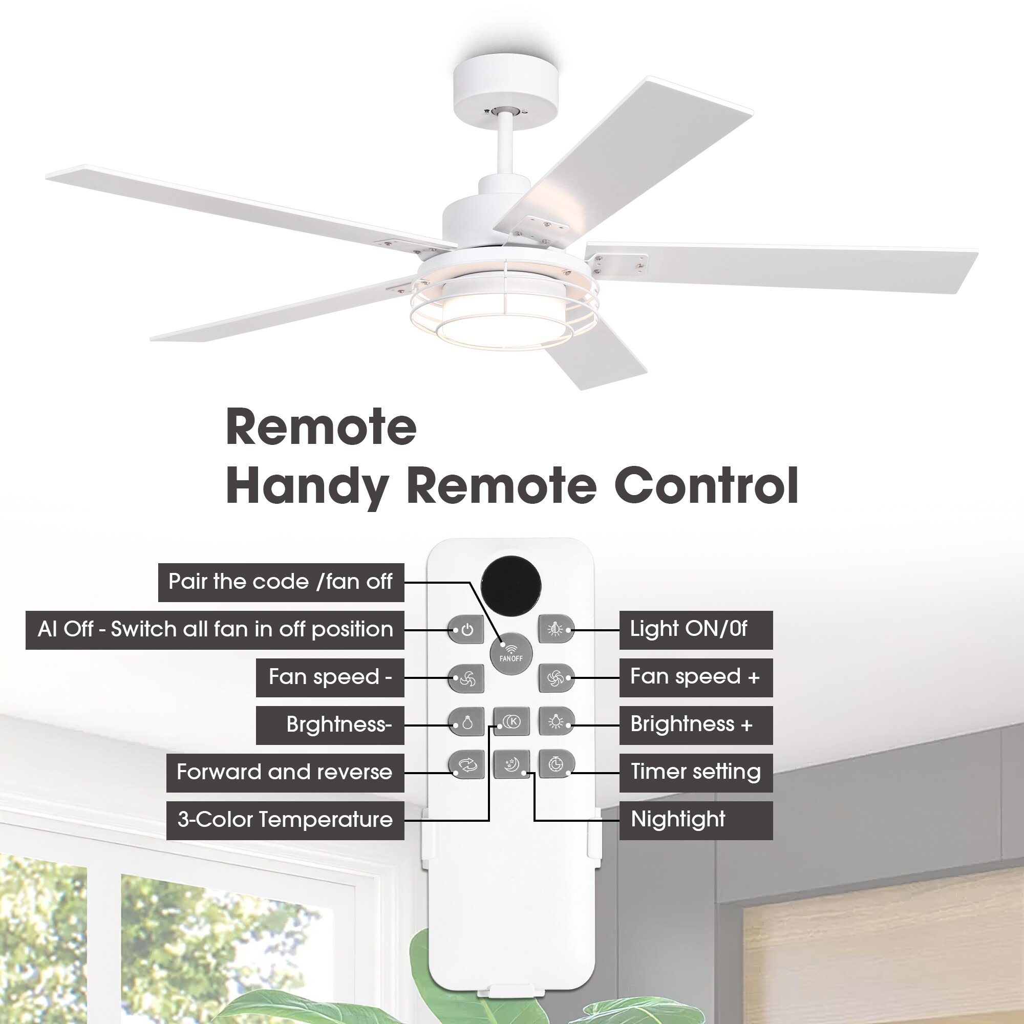 IHOMEadore MDF6002WH Ceiling-Fans - View #5