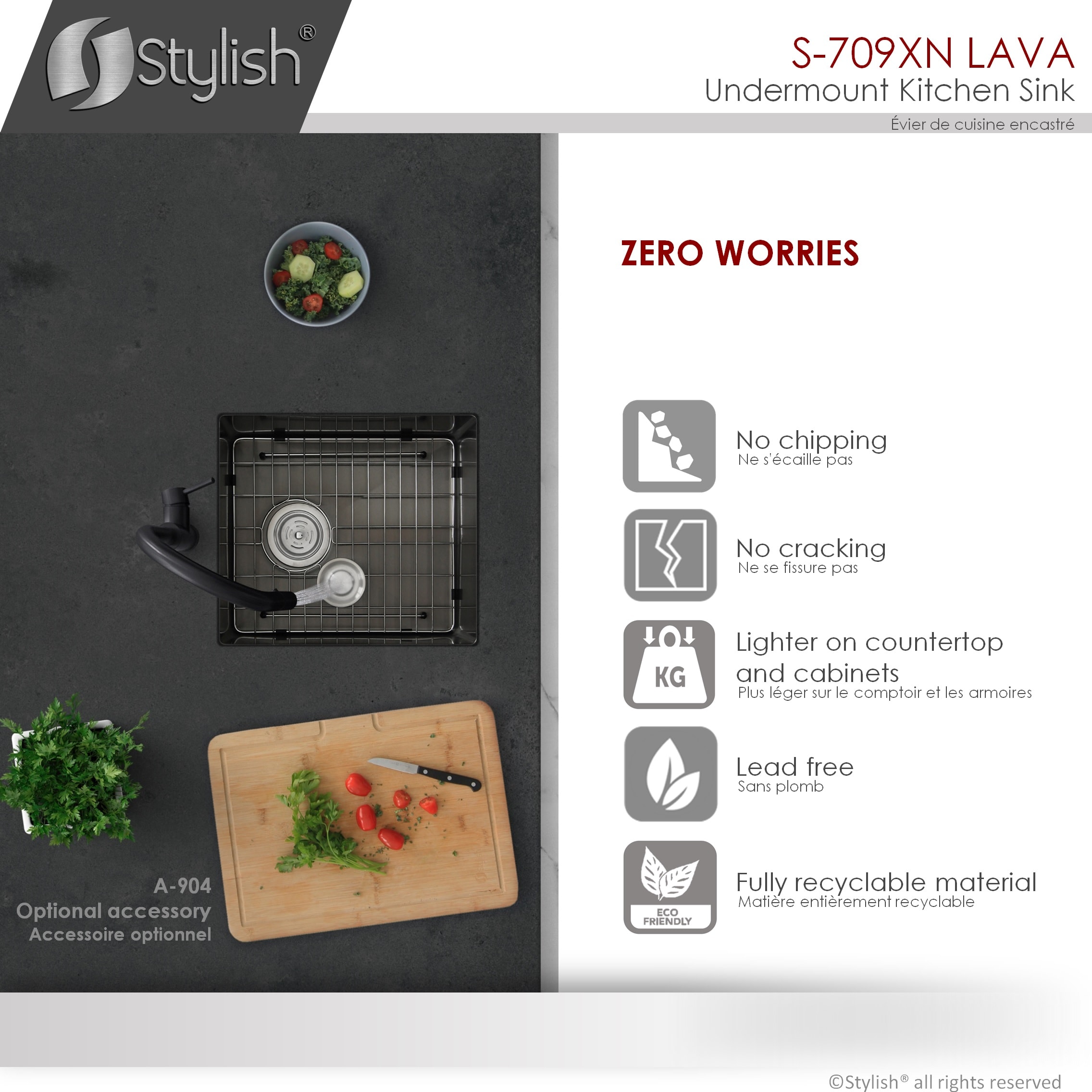 Stylish S-709XN1 Kitchen-Sinks - View #7